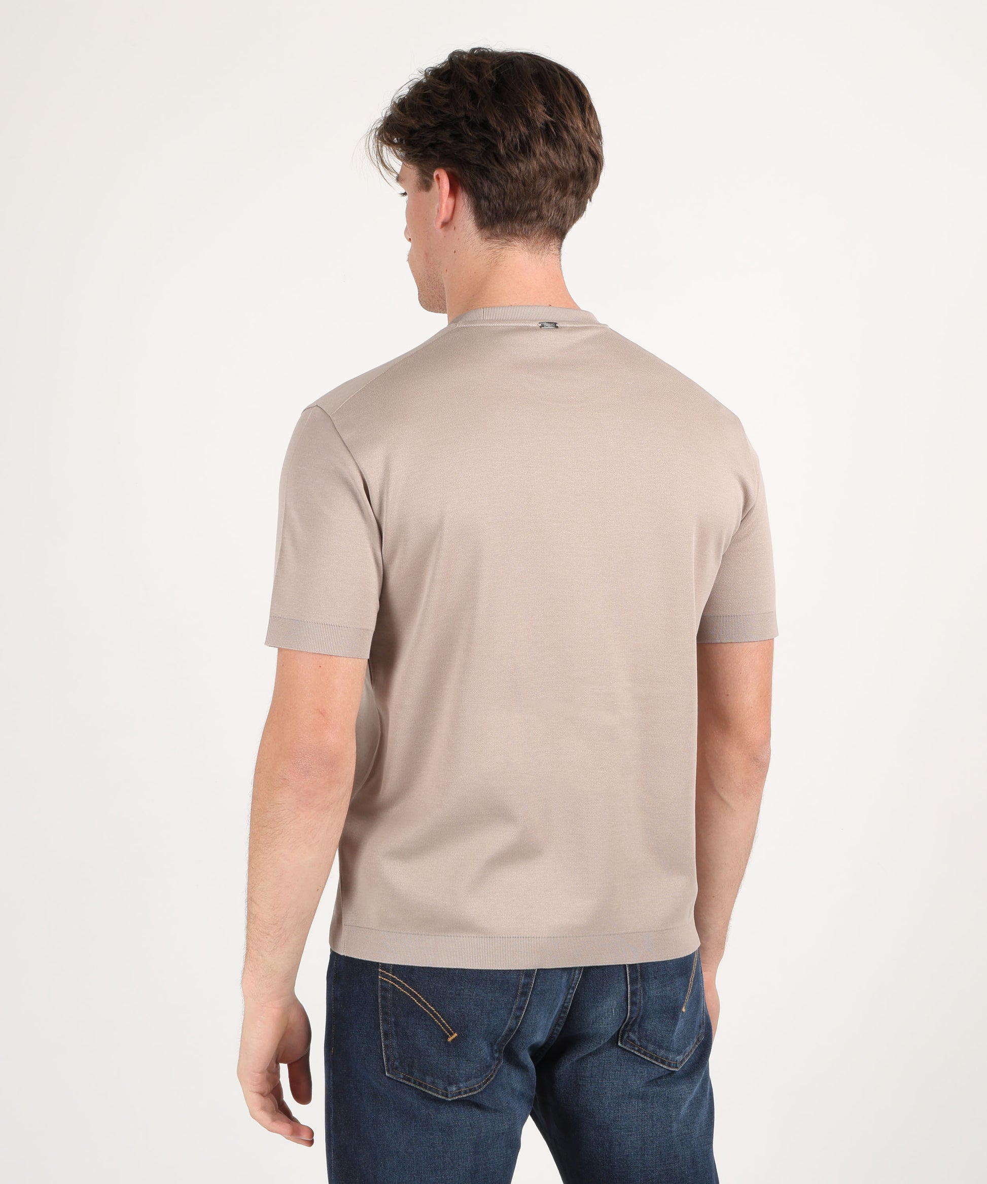 T-shirt HERNO T-shirt in jersey knit effect Tortora | HERNO