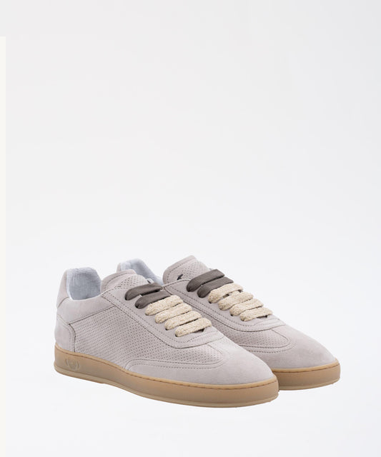 Sneakers SOLDINI 80 Perforated Suede Sneakers Taupe | SOLDINI 80