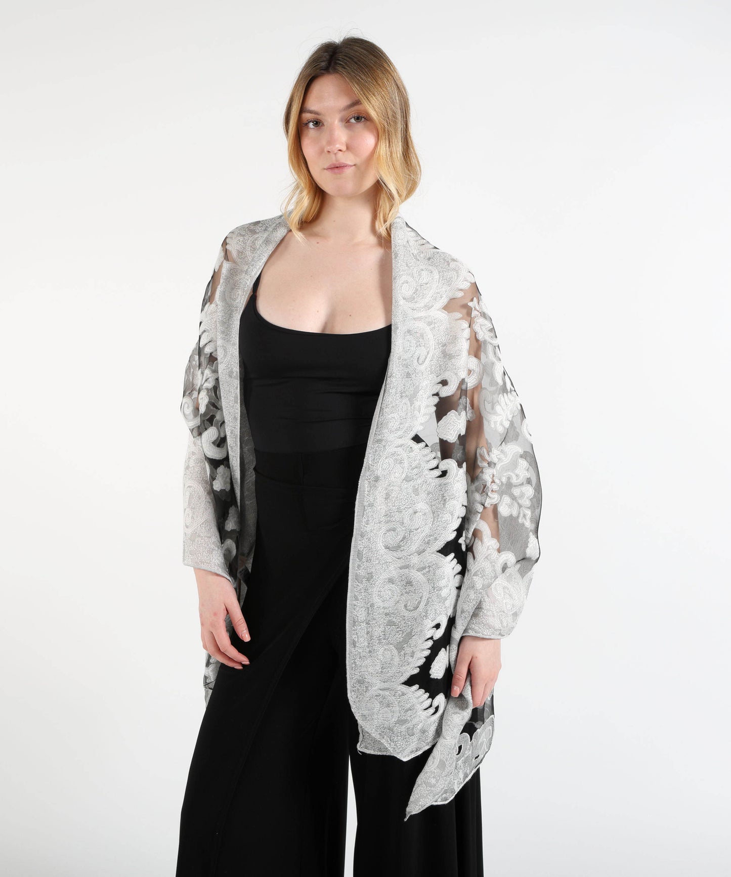 LIUJO SOFT Devoré Lace Stole