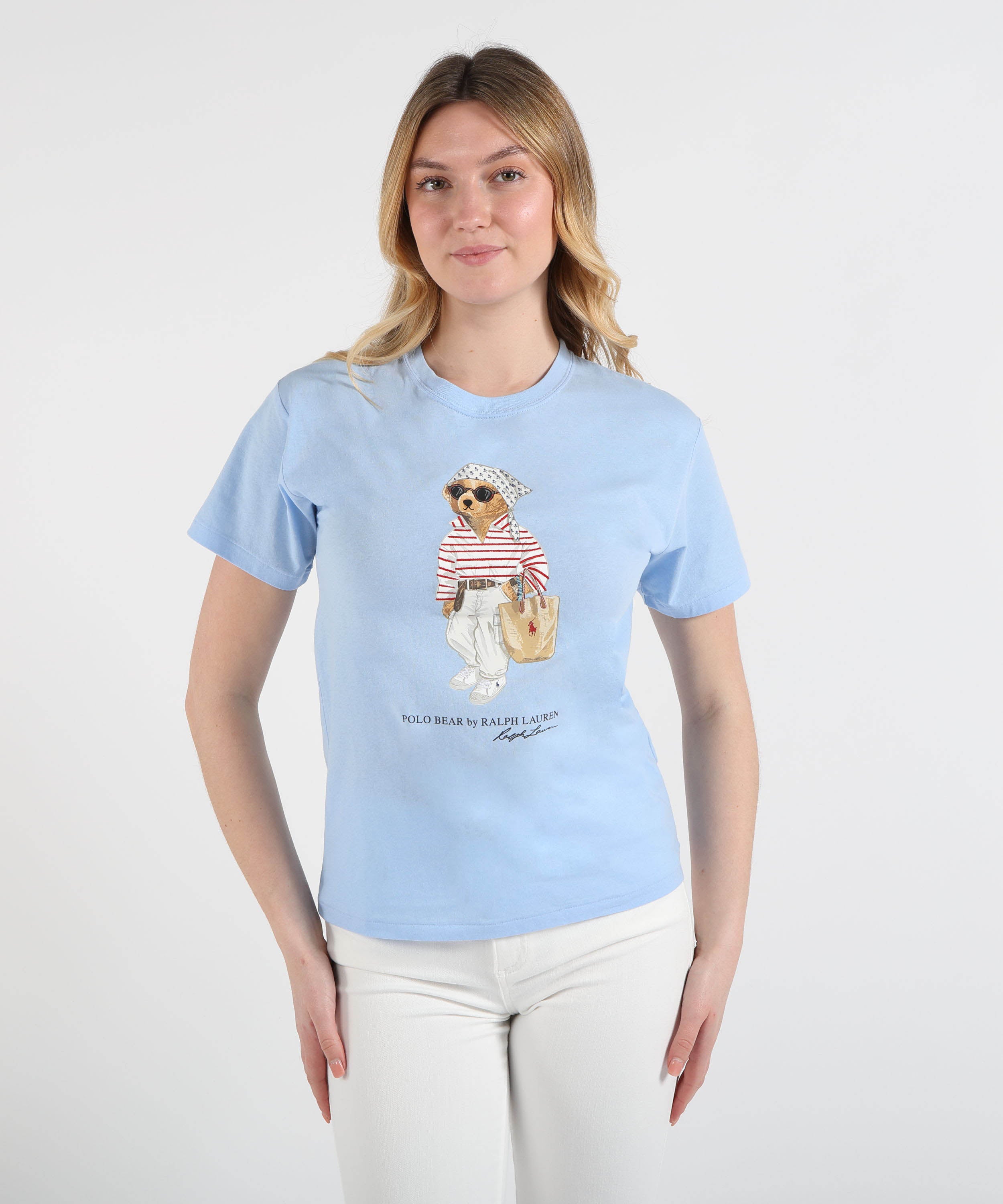 T-shirt POLO RALPH LAUREN Maglietta Polo Bear in jersey di cotone Azzurro | POLO RALPH LAUREN