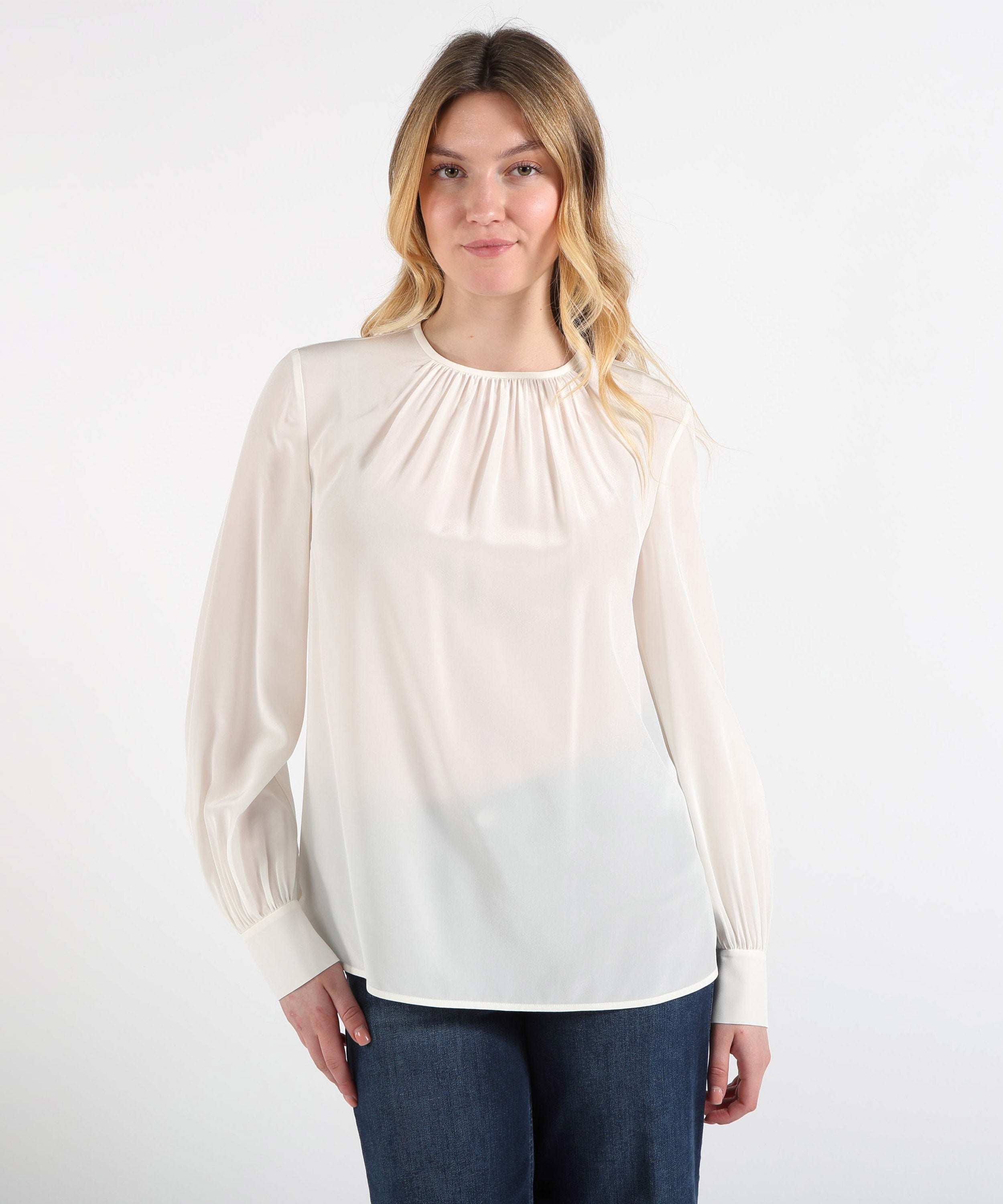 Shirts MAX MARA studio Colmo Blouse Bianco | MAX MARA studio