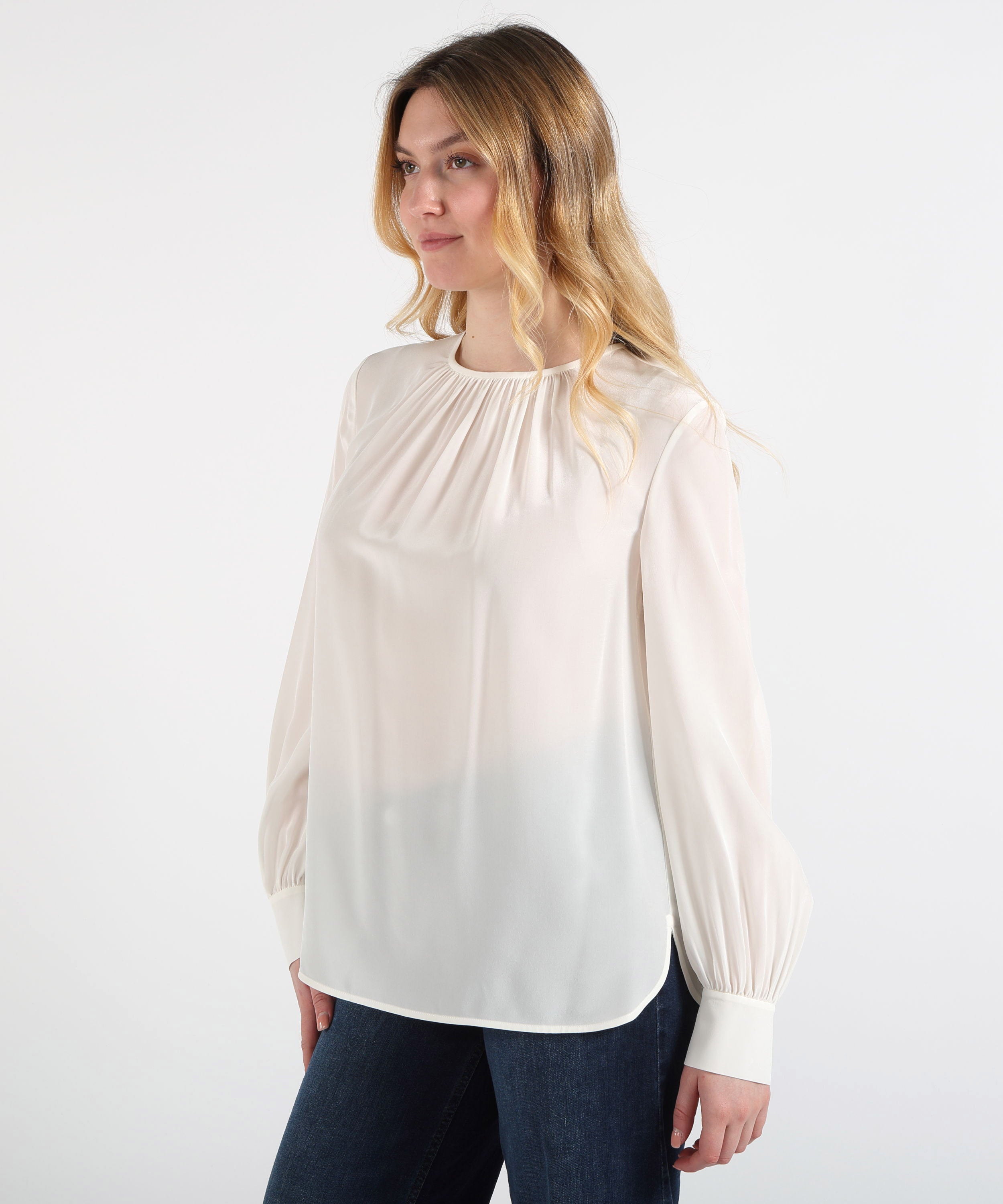 Shirts MAX MARA studio Colmo Blouse Bianco | MAX MARA studio