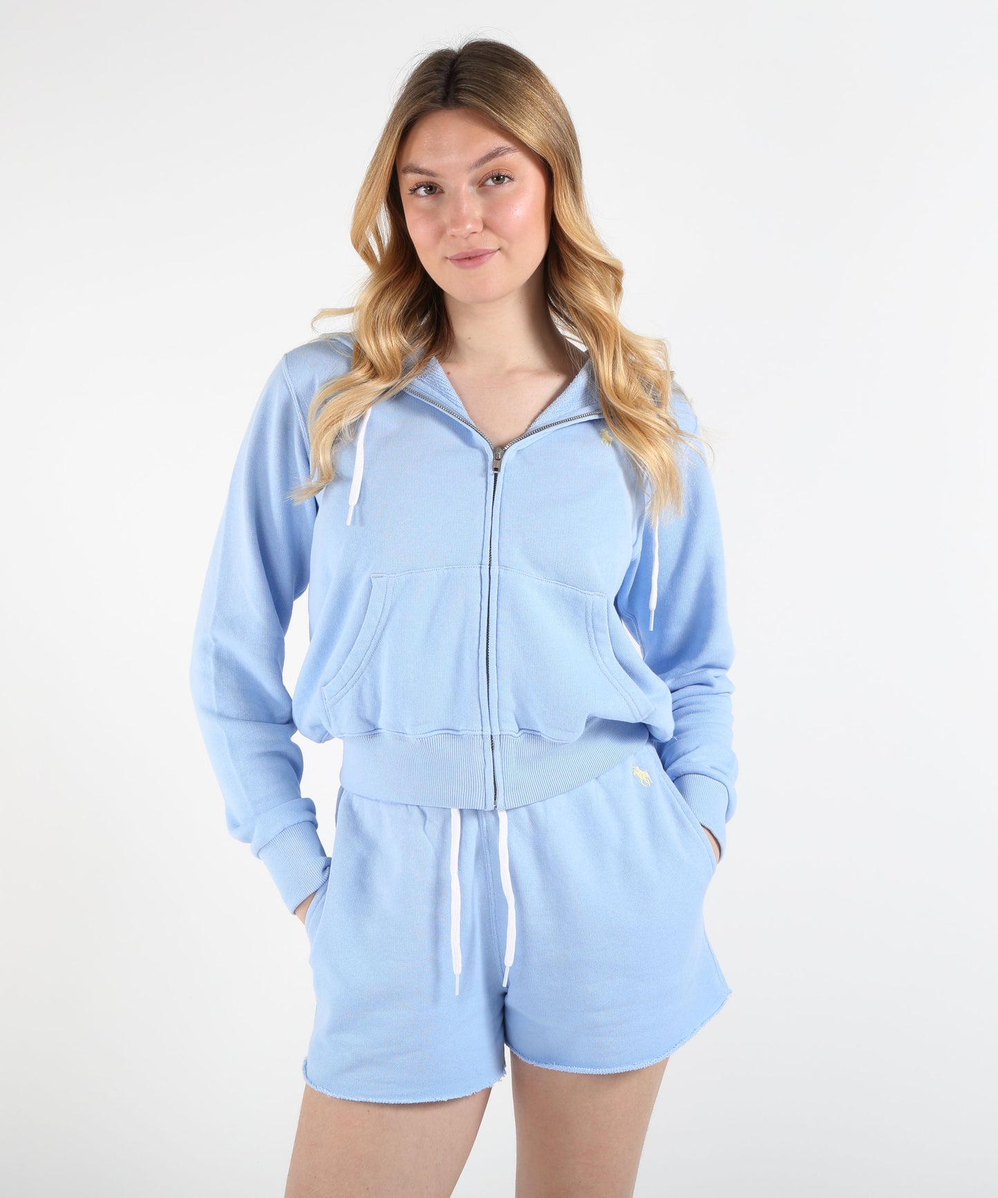 POLO RALPH LAUREN Felpa con cappuccio in misto cotone con logo ricamato