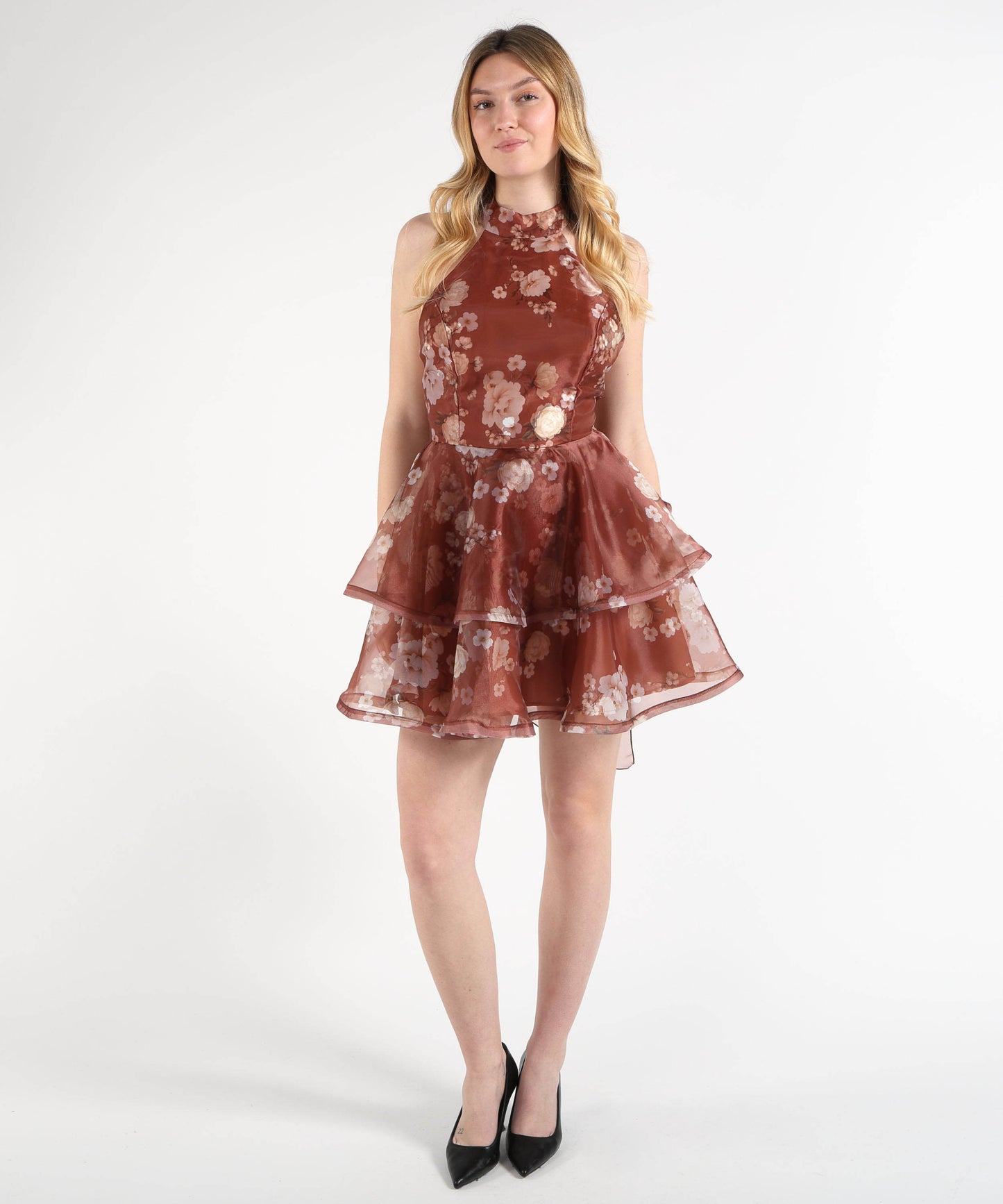 SILENCE LIMITED ruffle mini dress