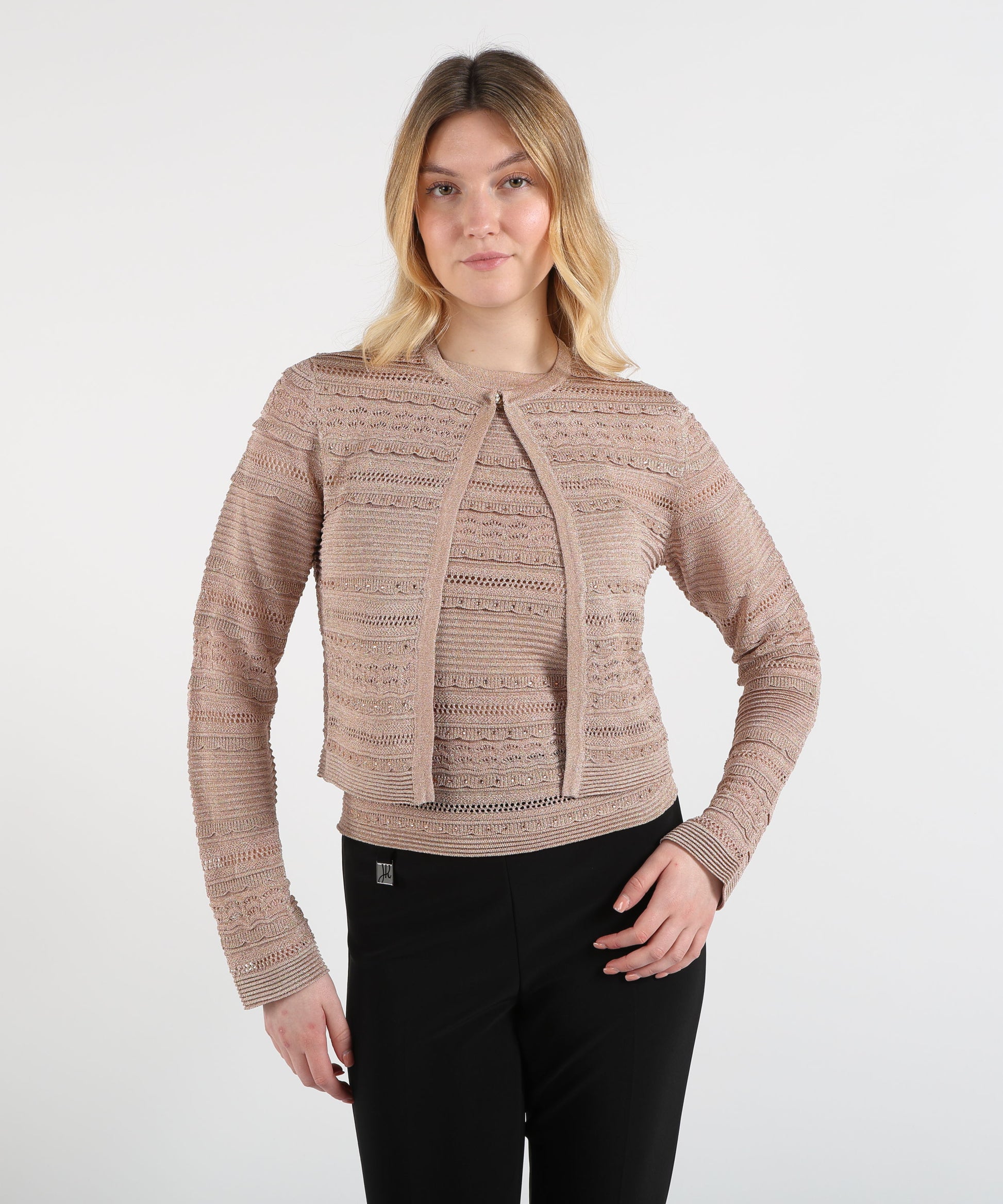 Giacche LIUJO BLACK Cardigan traforato Nude | LIUJO BLACK