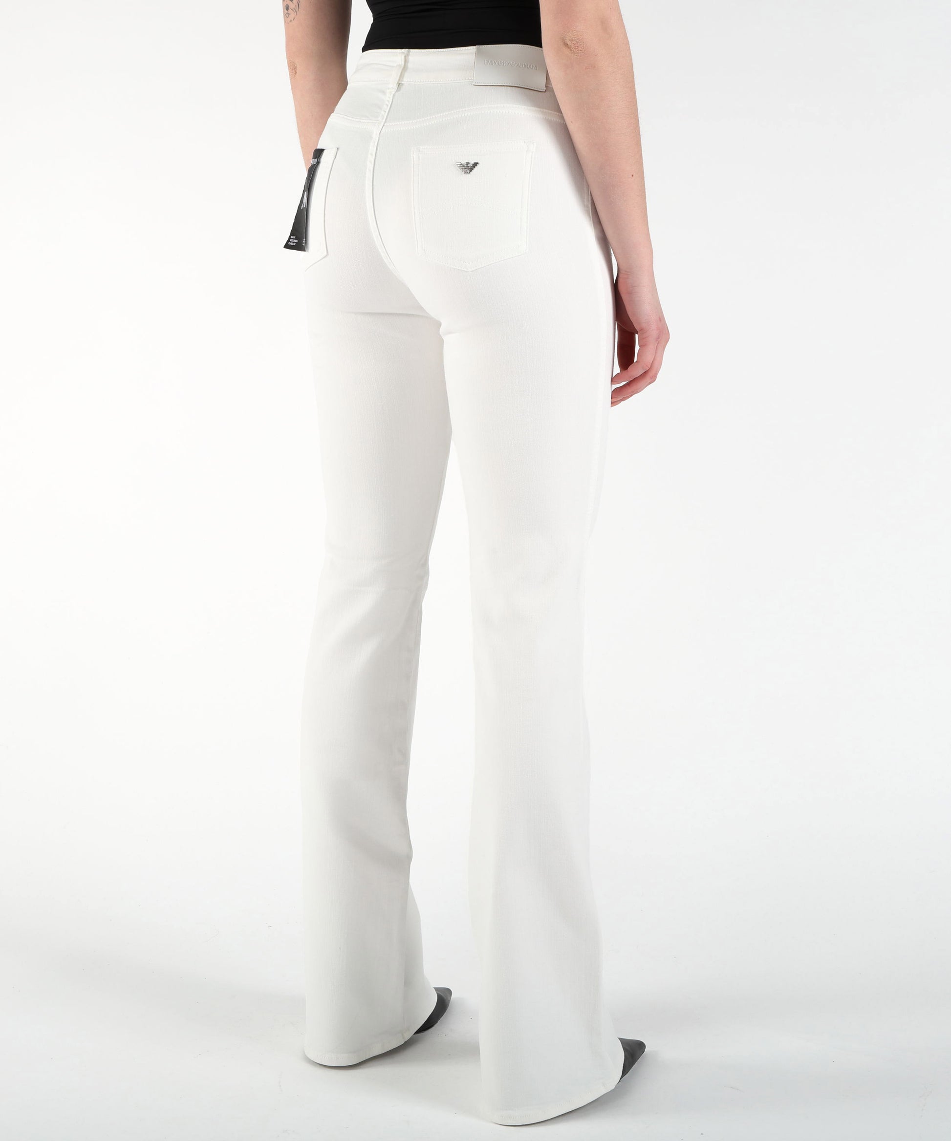 Trousers EMPORIO ARMANI Mid-Rise Flared Jeans Bianco | EMPORIO ARMANI