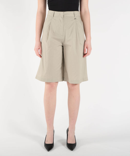LIUJO WHITE Poplin Bermuda Shorts