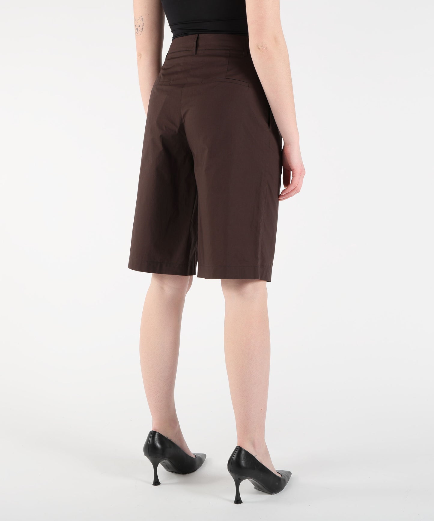 LIUJO WHITE Poplin Bermuda Shorts