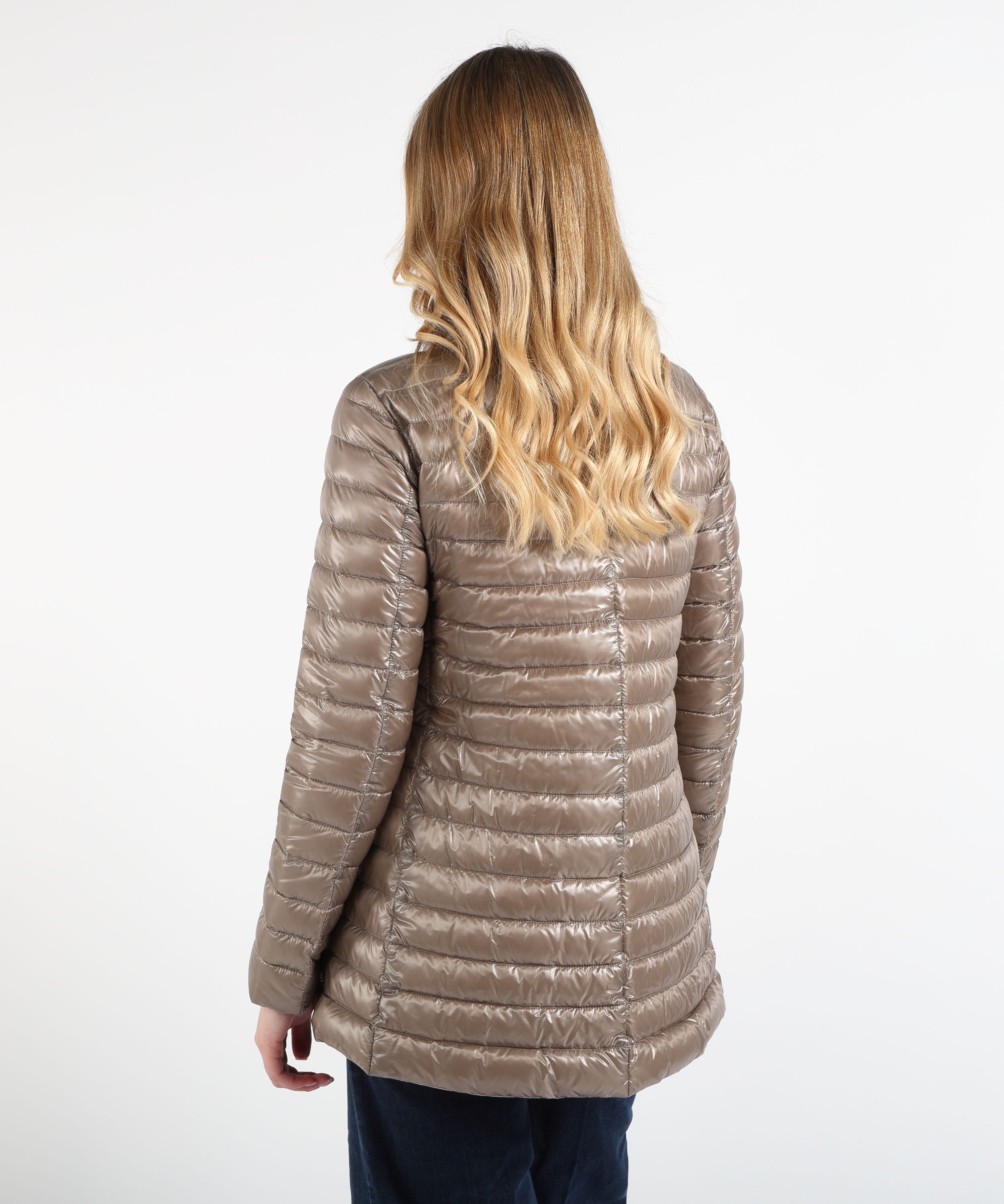 Piumini HERNO HERNO A SHAPE REVERSIBILE NYLON Tortora/chantilly | HERNO