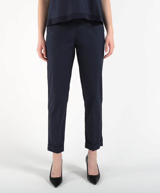 Trousers VOLPATO Cigarette Pants with Cuffs Blu | VOLPATO