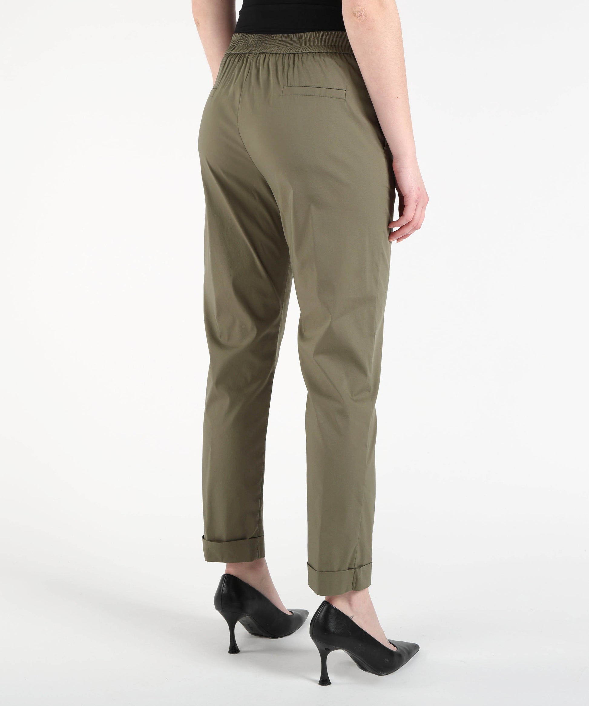 Pantaloni VOLPATO Pantaloni a Sigaretta con Risvolto Verde | VOLPATO