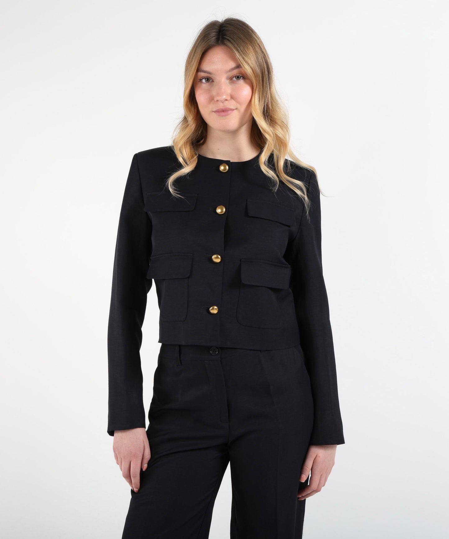 P.A.R.O.S.H. Blazer Corto con Bottoni Dorati