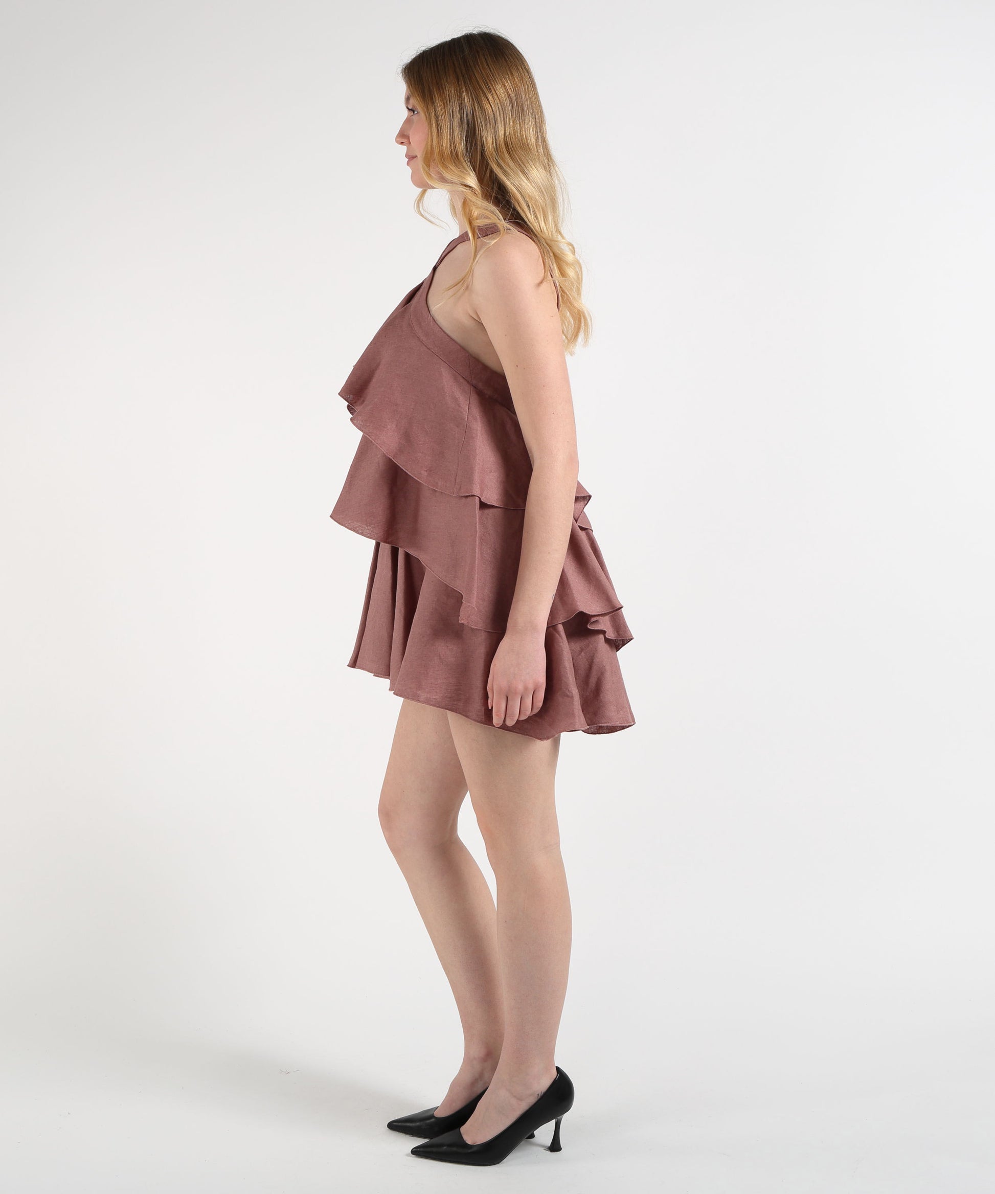 Dresses &amp; Suits SILENCE LIMITED mini linum dress Caffe' | SILENCE LIMITED