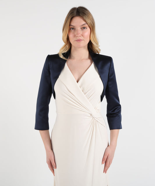 Jackets SONIA PENA Short Satin-Effect Bolero Blu notte | SONIA PENA