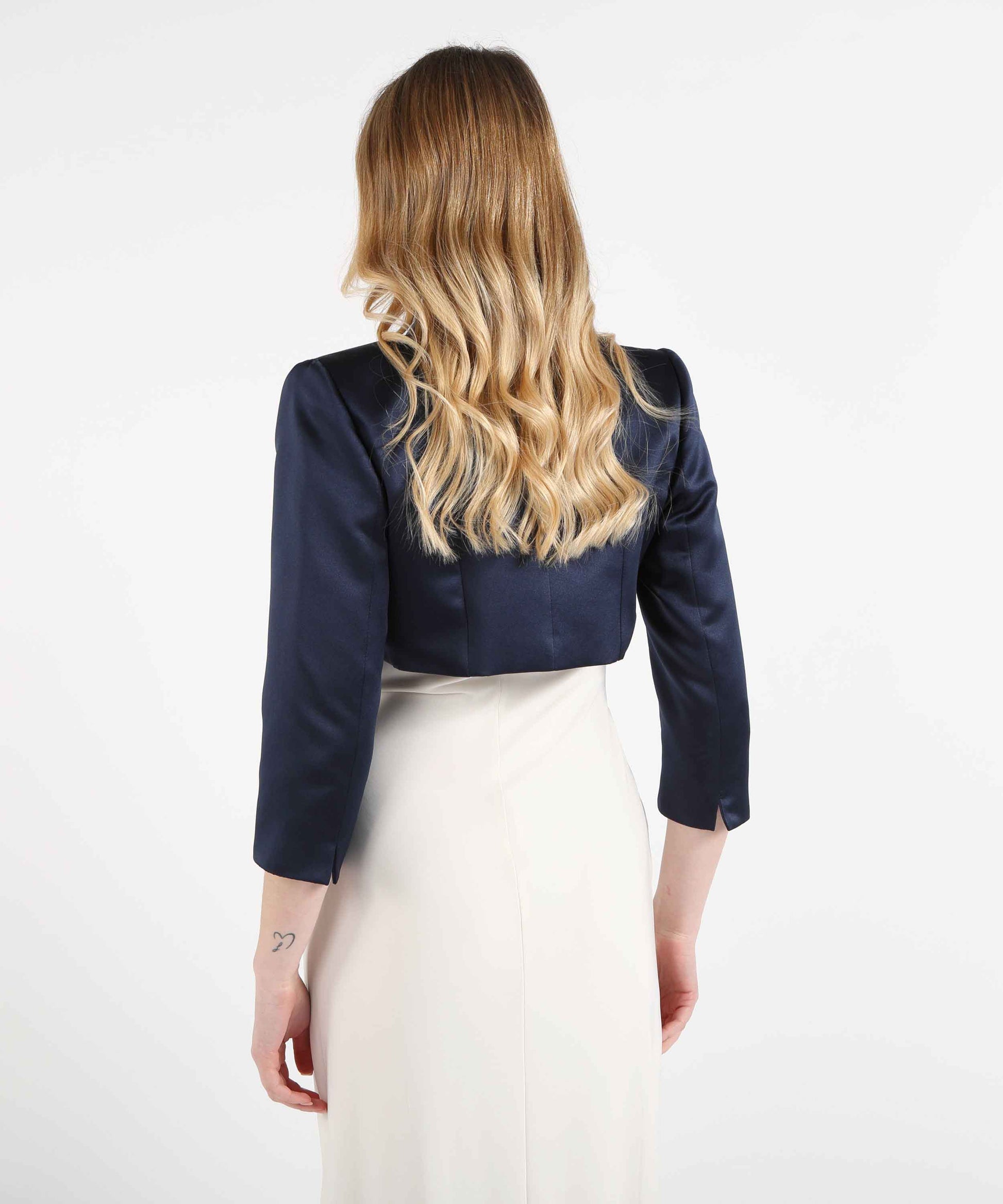 Jackets SONIA PENA Short Satin-Effect Bolero Blu notte | SONIA PENA