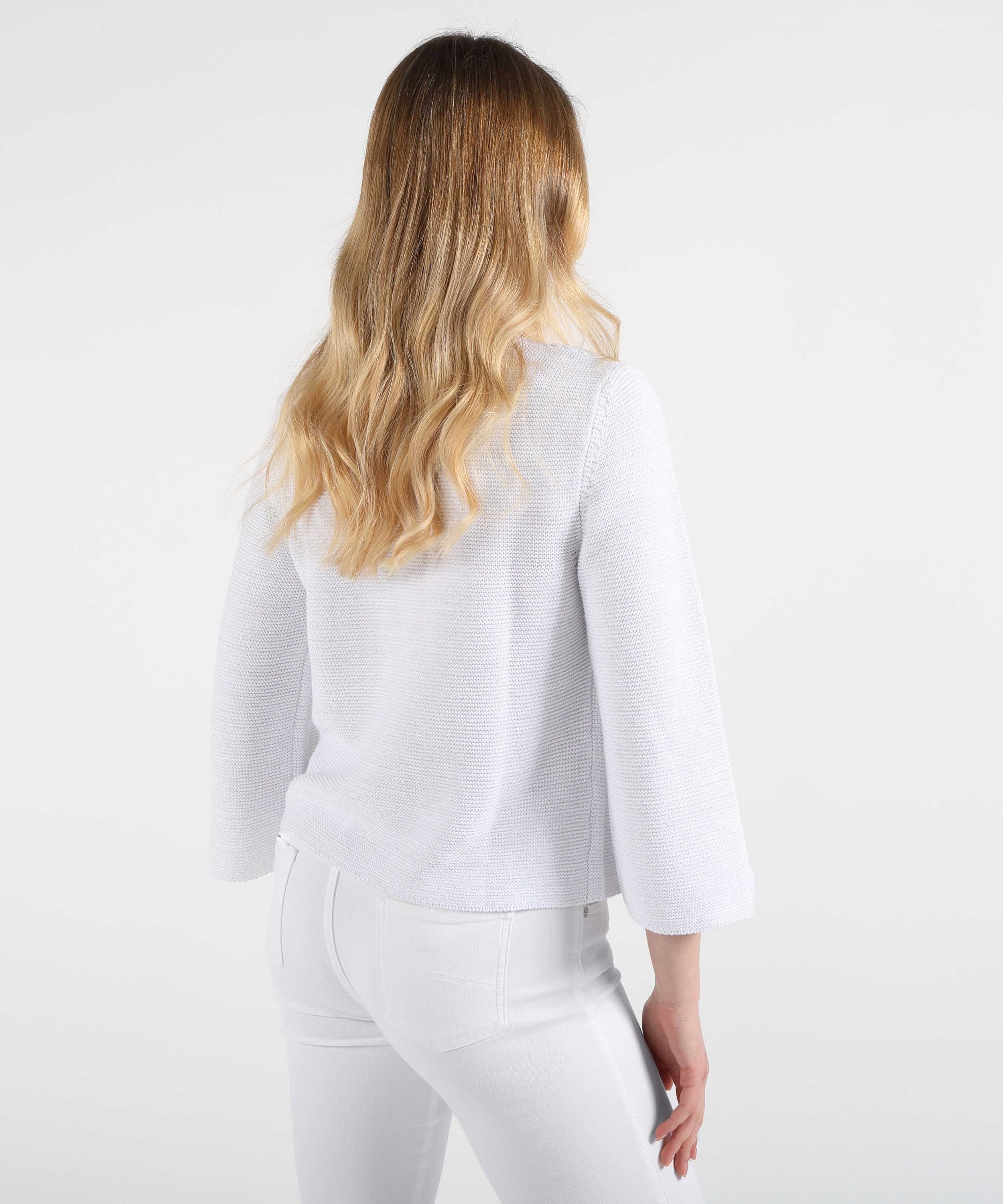 Cardigans VOLPATO Buttoned Knit Cardigan Bianco | VOLPATO