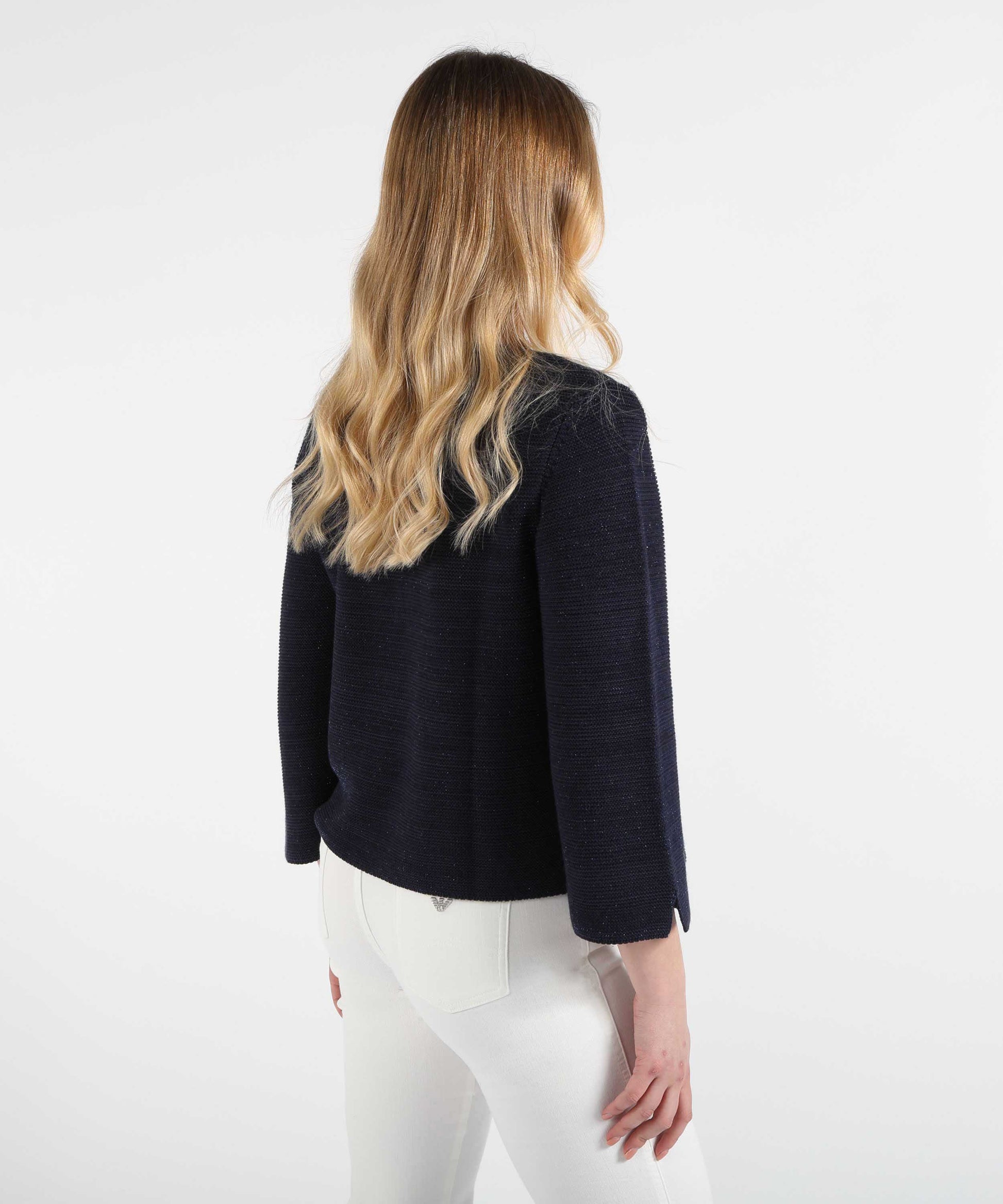Cardigans VOLPATO Buttoned Knit Cardigan Blu | VOLPATO