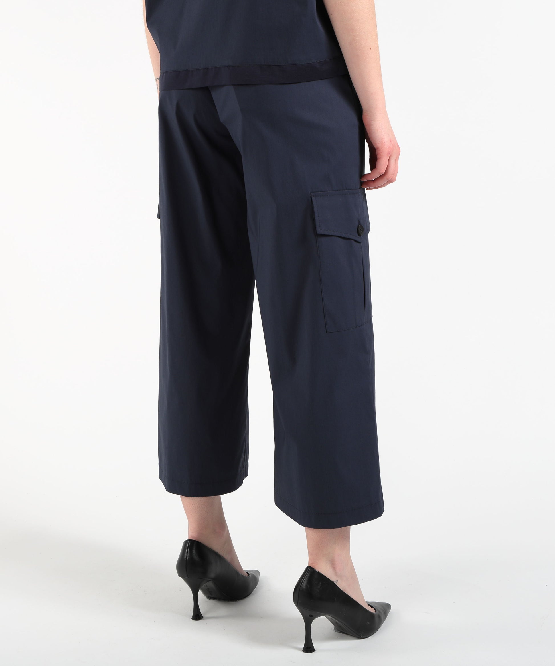 Trousers VOLPATO Soft Wide-Leg Pants Blu | VOLPATO