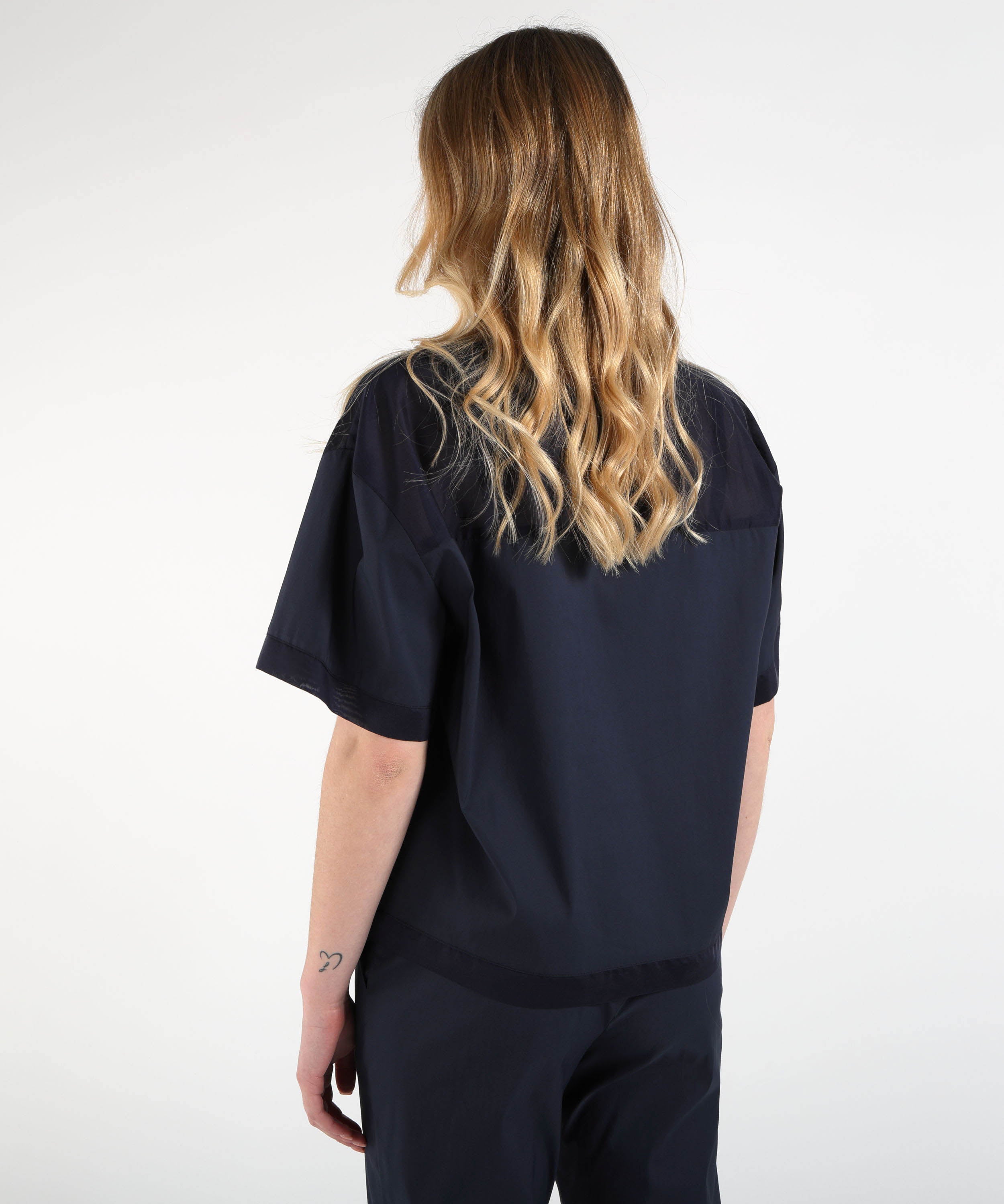 T-shirt VOLPATO T-shirt Over in Doppio Tessuto Blu | VOLPATO