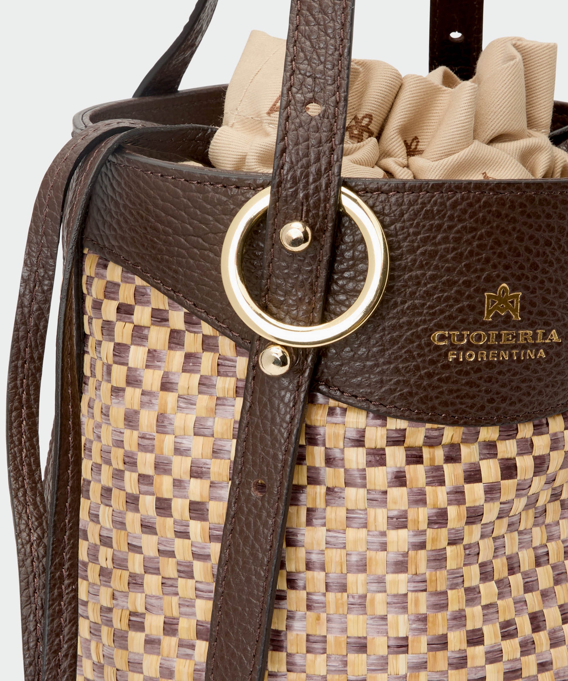 Borse CUOIERIA FIORENTINA  Secchiello Amber Cioccolato | CUOIERIA FIORENTINA