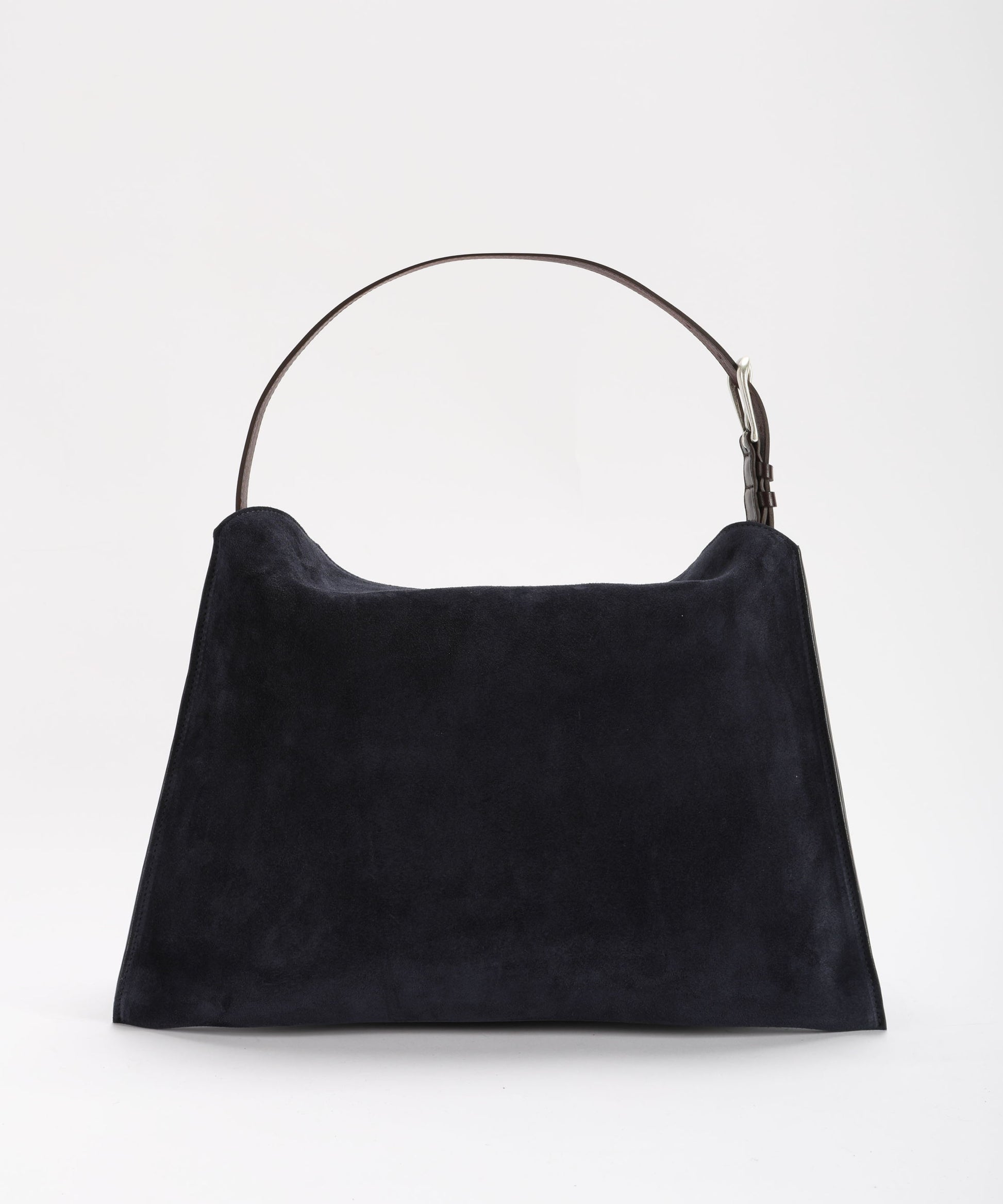 Borse ORCIANI Borsa Trinity Peach Large a spalla in suede e cuoio Blu | ORCIANI