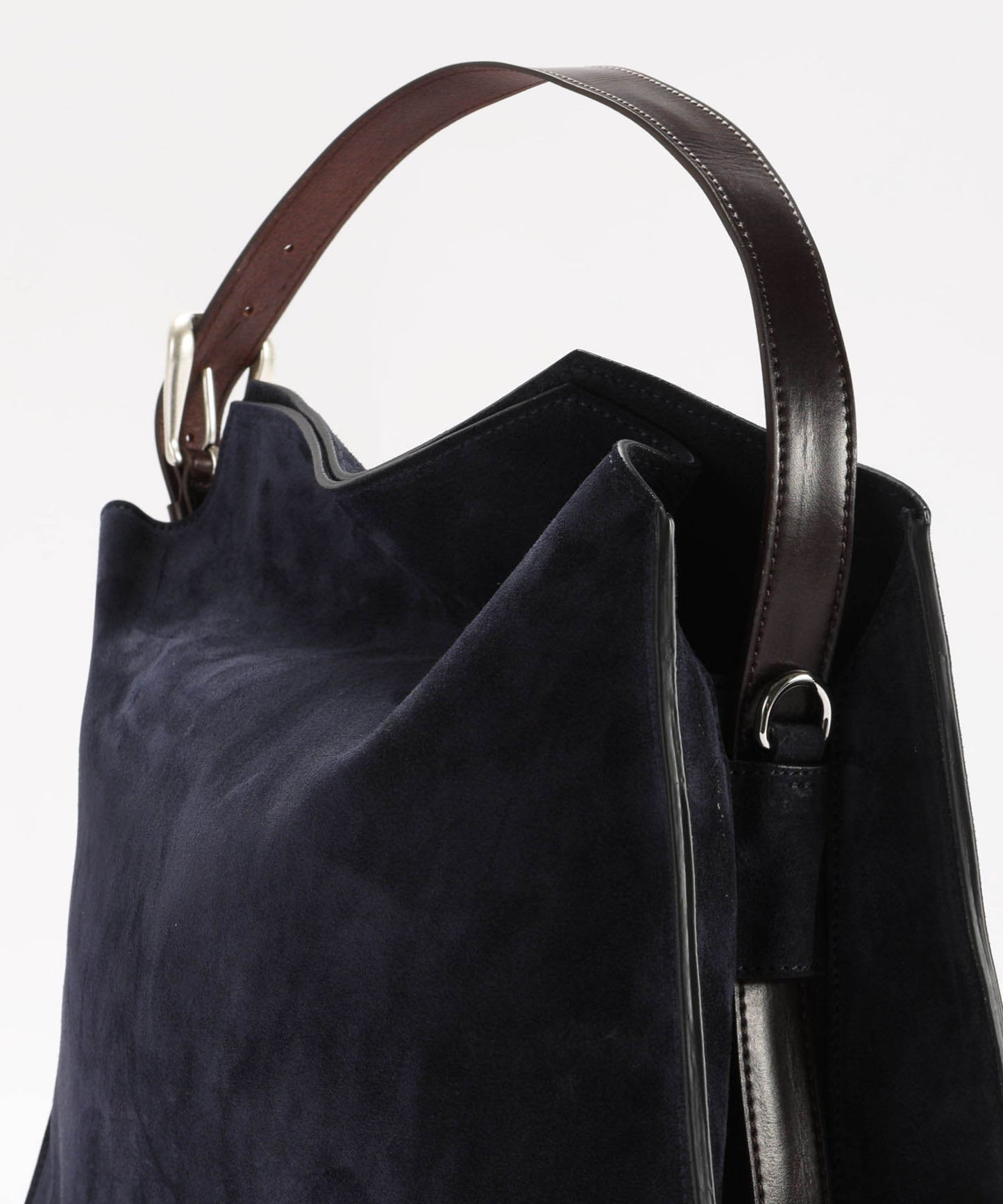 ORCIANI Borsa Trinity Peach Large a spalla in suede e cuoio