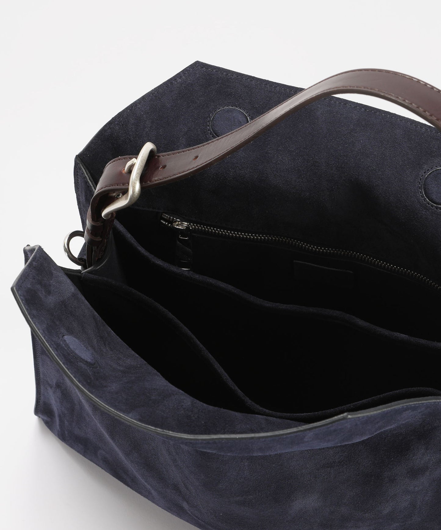 ORCIANI Borsa Trinity Peach Large a spalla in suede e cuoio