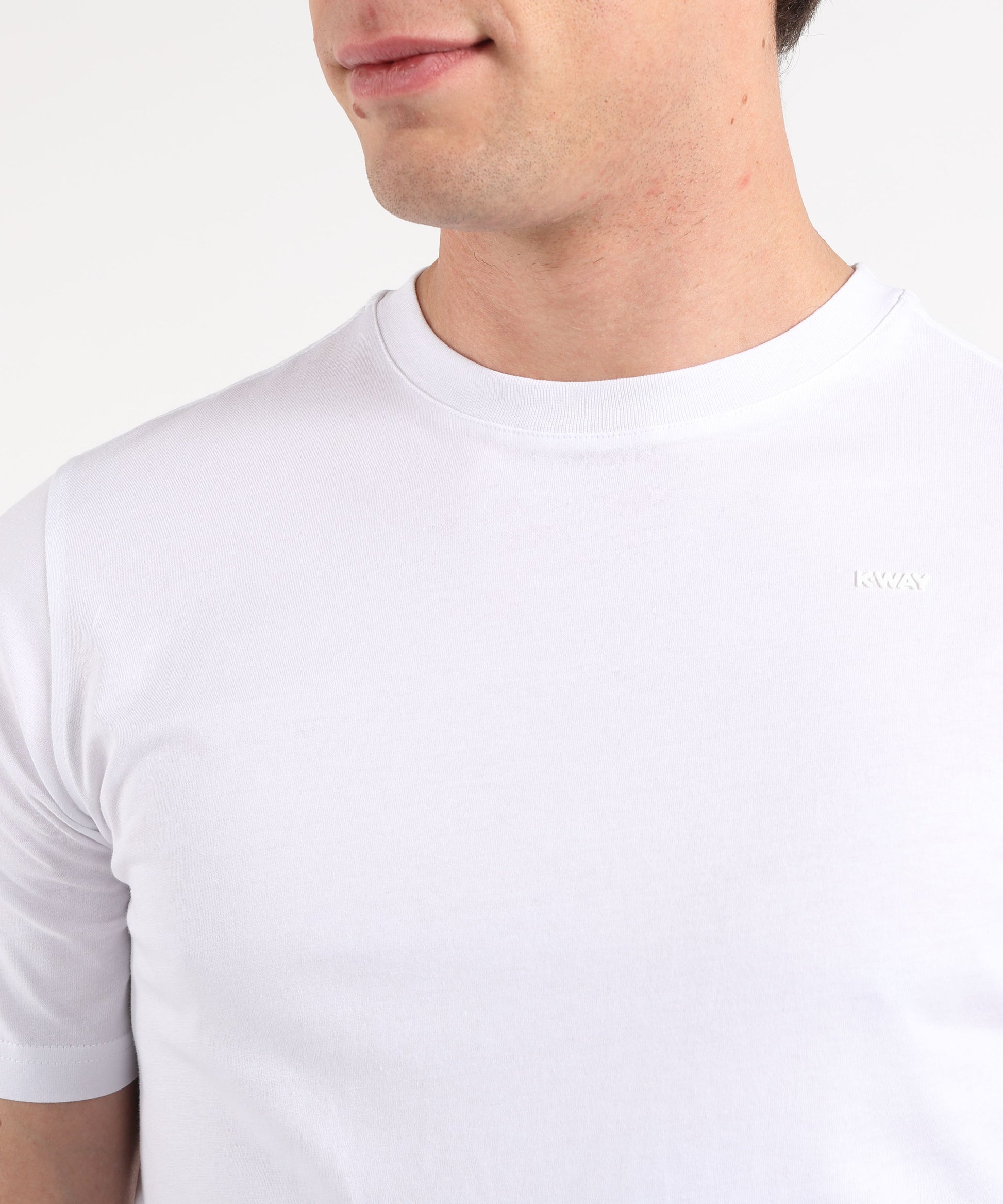 T-shirts K-WAY ODOM JERSEY MICRO LETTERING SLIM Bianco | K-WAY