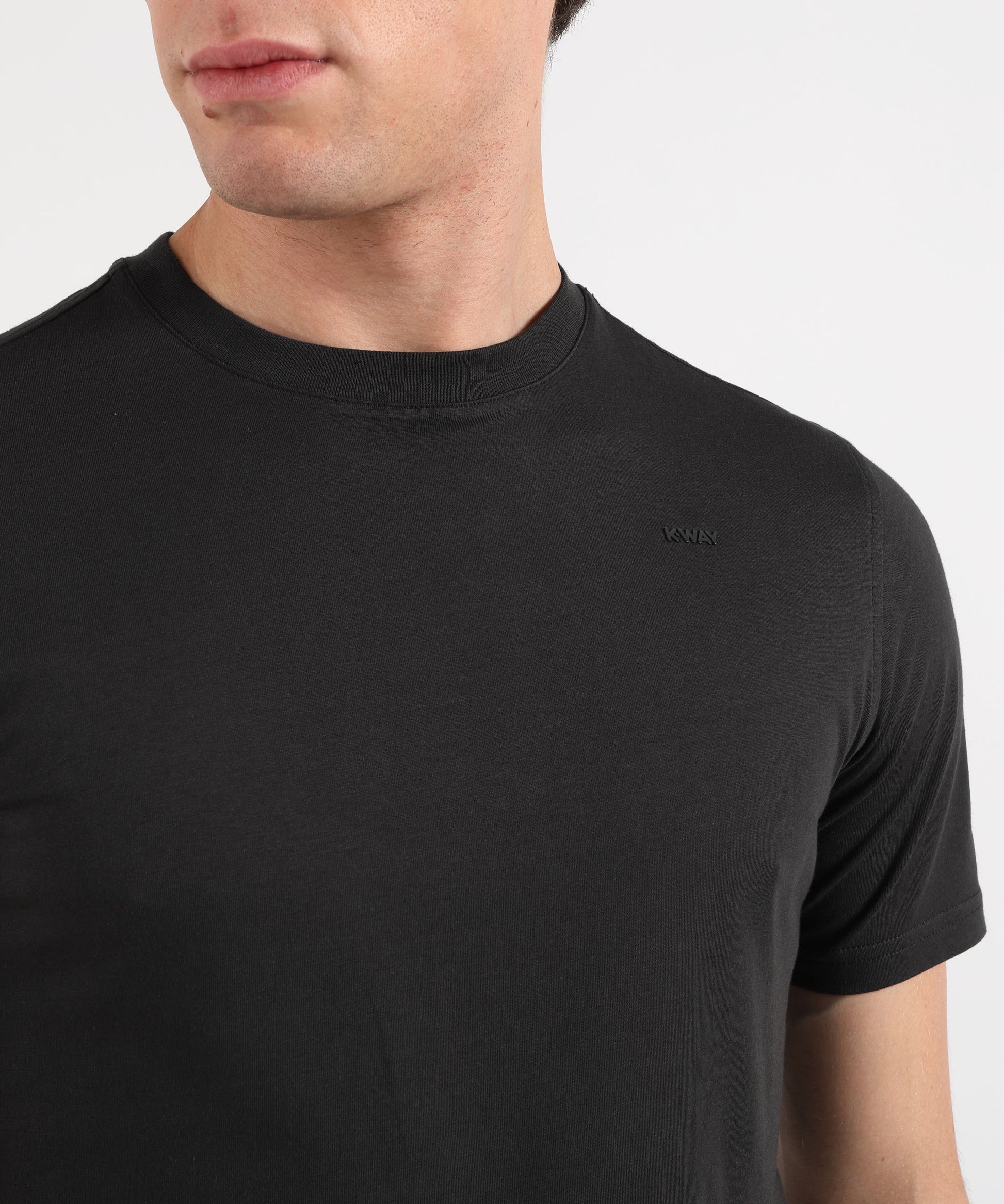 T-shirts K-WAY ODOM JERSEY MICRO LETTERING SLIM Nero | K-WAY