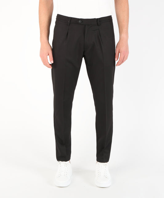 Pantaloni MARINO Pantalone effetto lana Nero | MRN