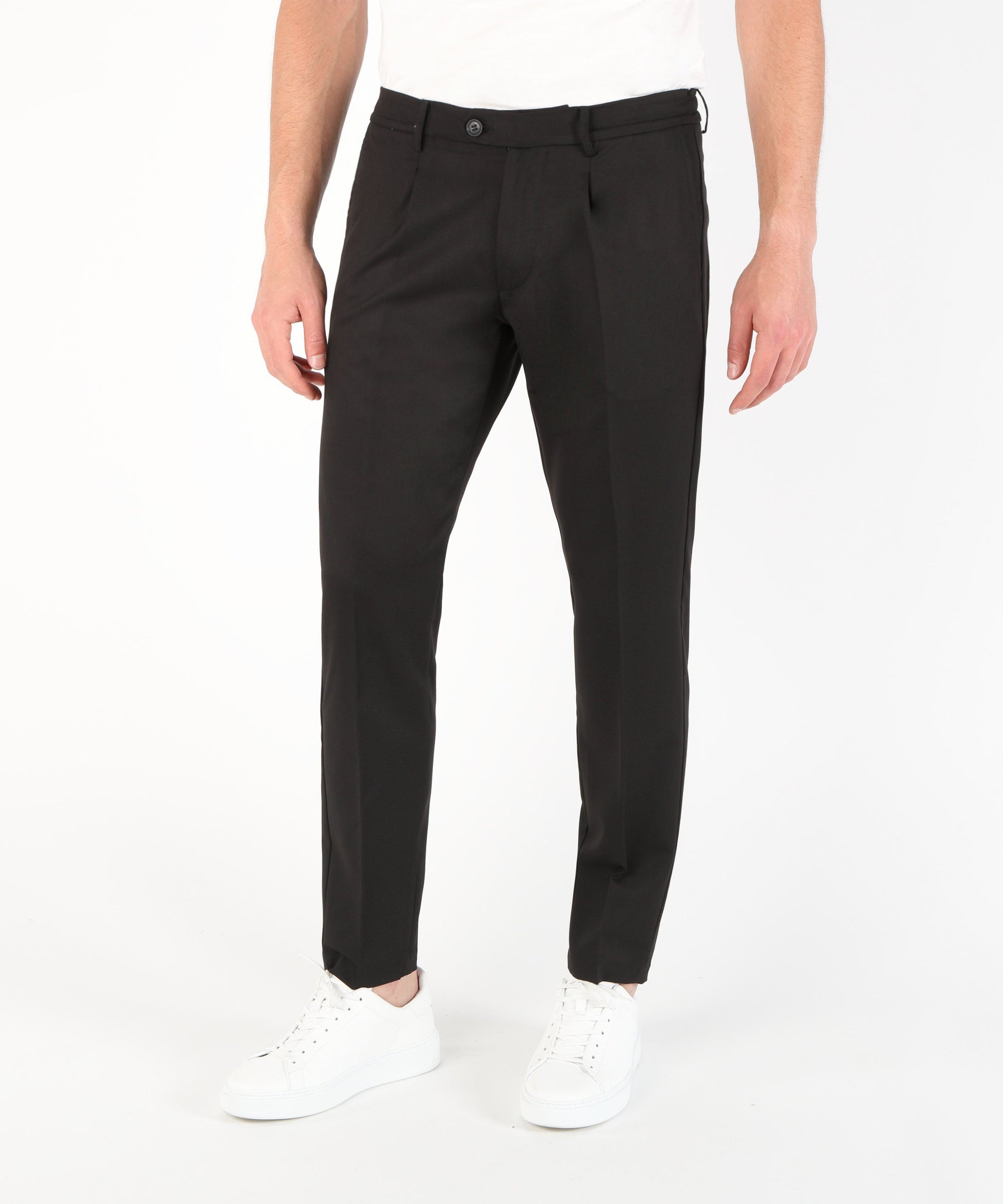 Pantaloni MARINO Pantalone effetto lana Nero | MRN