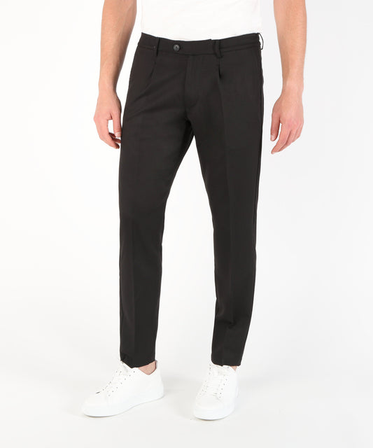 Pantaloni MARINO Pantalone effetto lana Nero | MRN