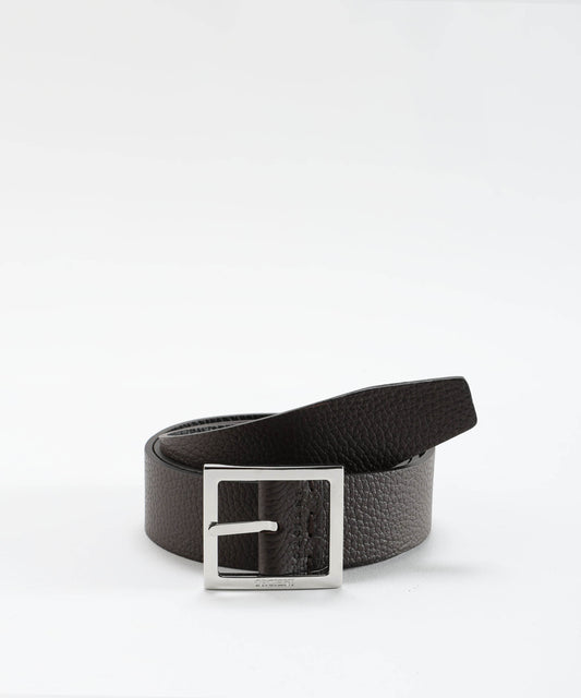 ORCIANI Reversible Saffiano Double leather belt, 3.5 cm