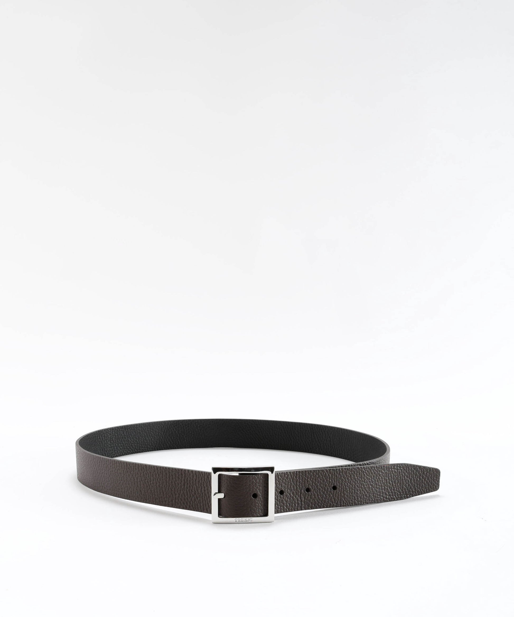 Cinture ORCIANI Cintura reversibile Saffiano Double in pelle 3,5 cm Ebano/ner | ORCIANI