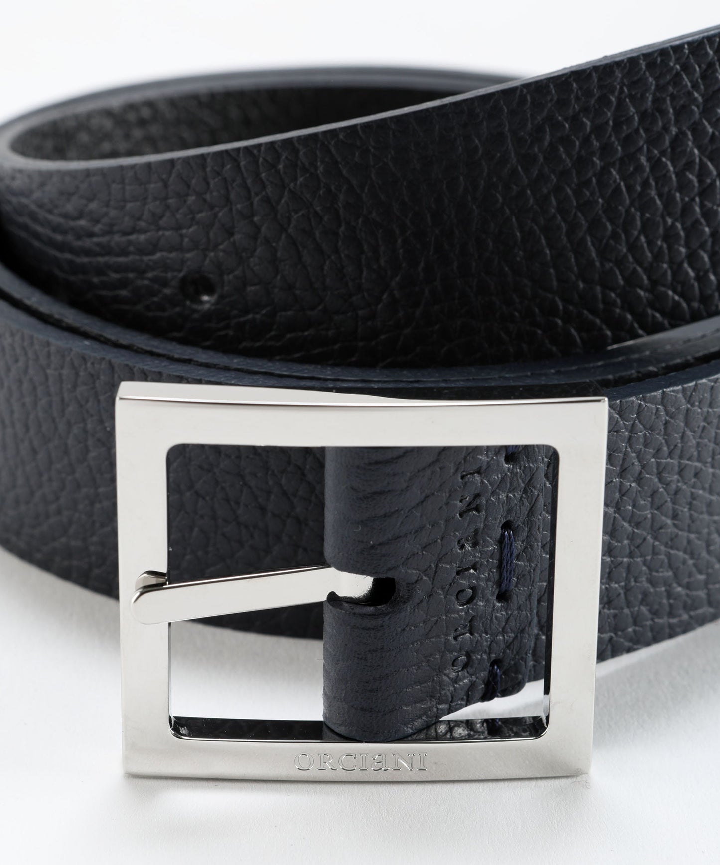 ORCIANI Reversible Saffiano Double leather belt, 3.5 cm