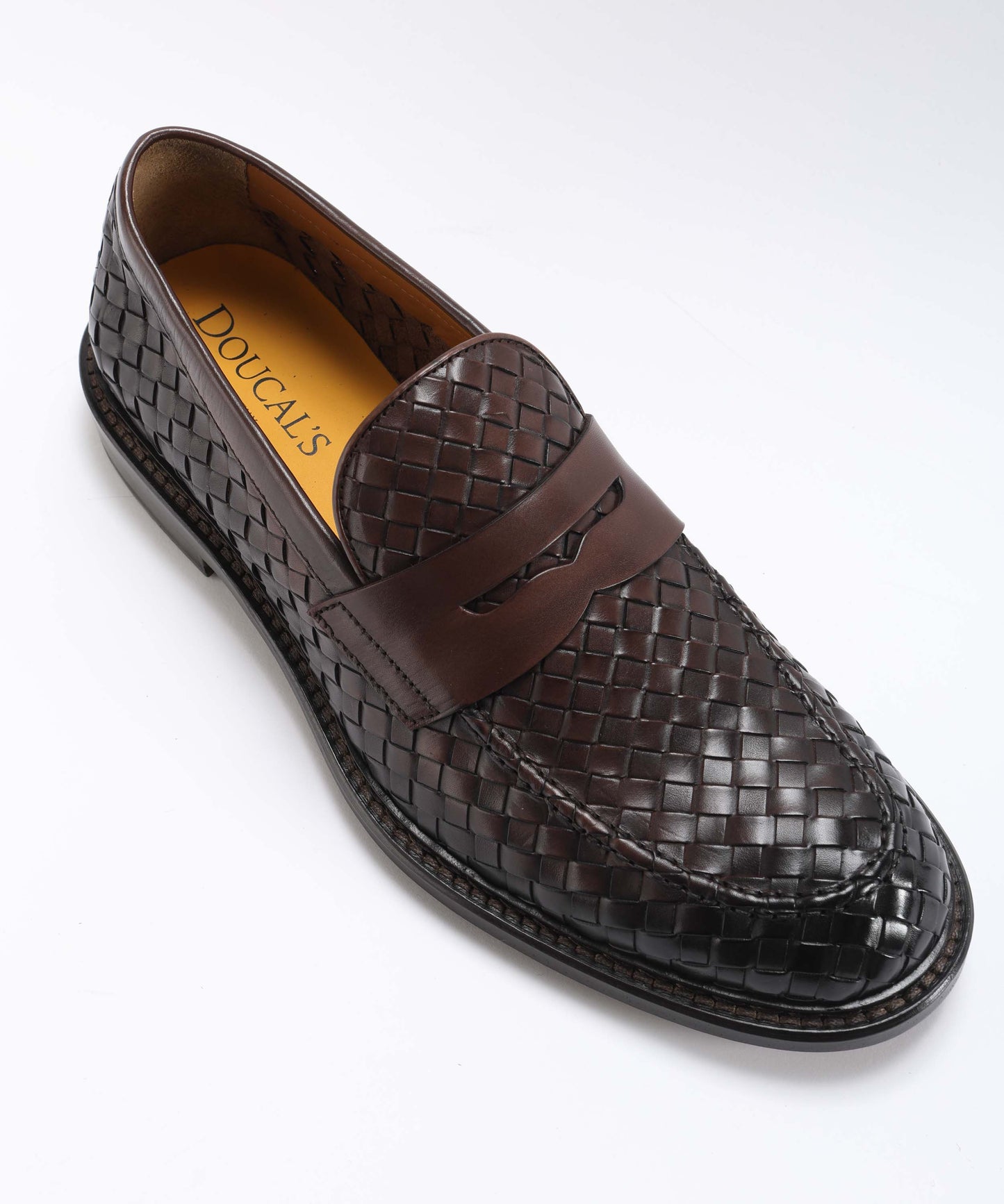 DOUCAL'S Woven leather moccasin