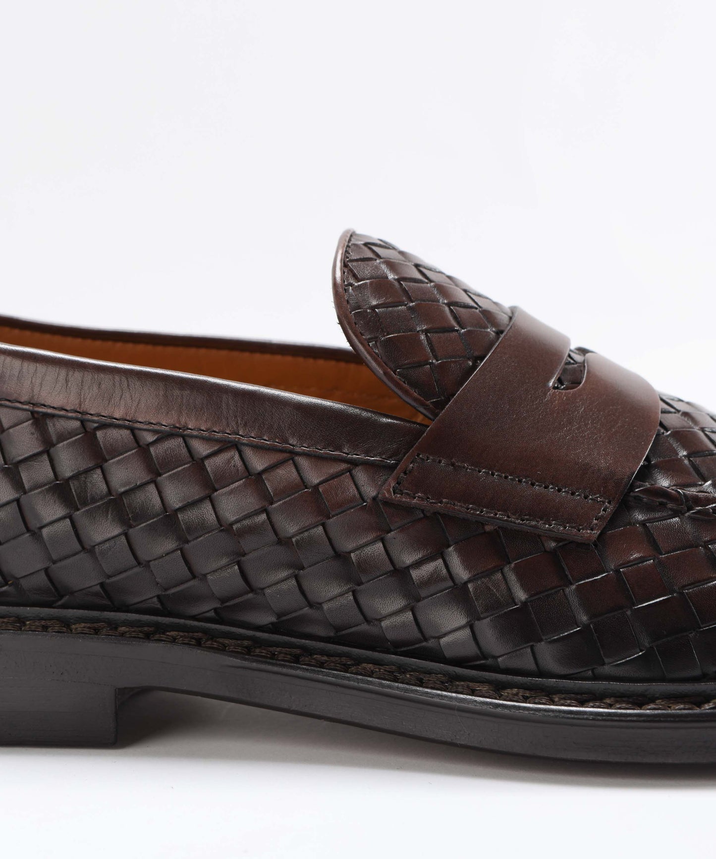 DOUCAL'S Woven leather moccasin