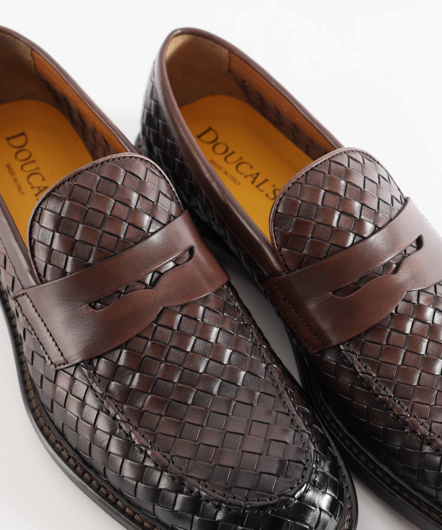 DOUCAL'S Woven leather moccasin