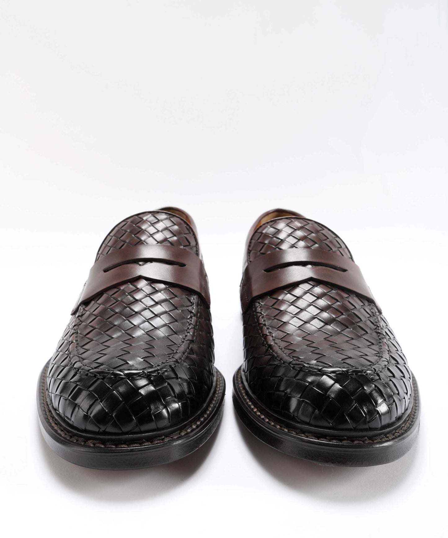 DOUCAL'S Woven leather moccasin