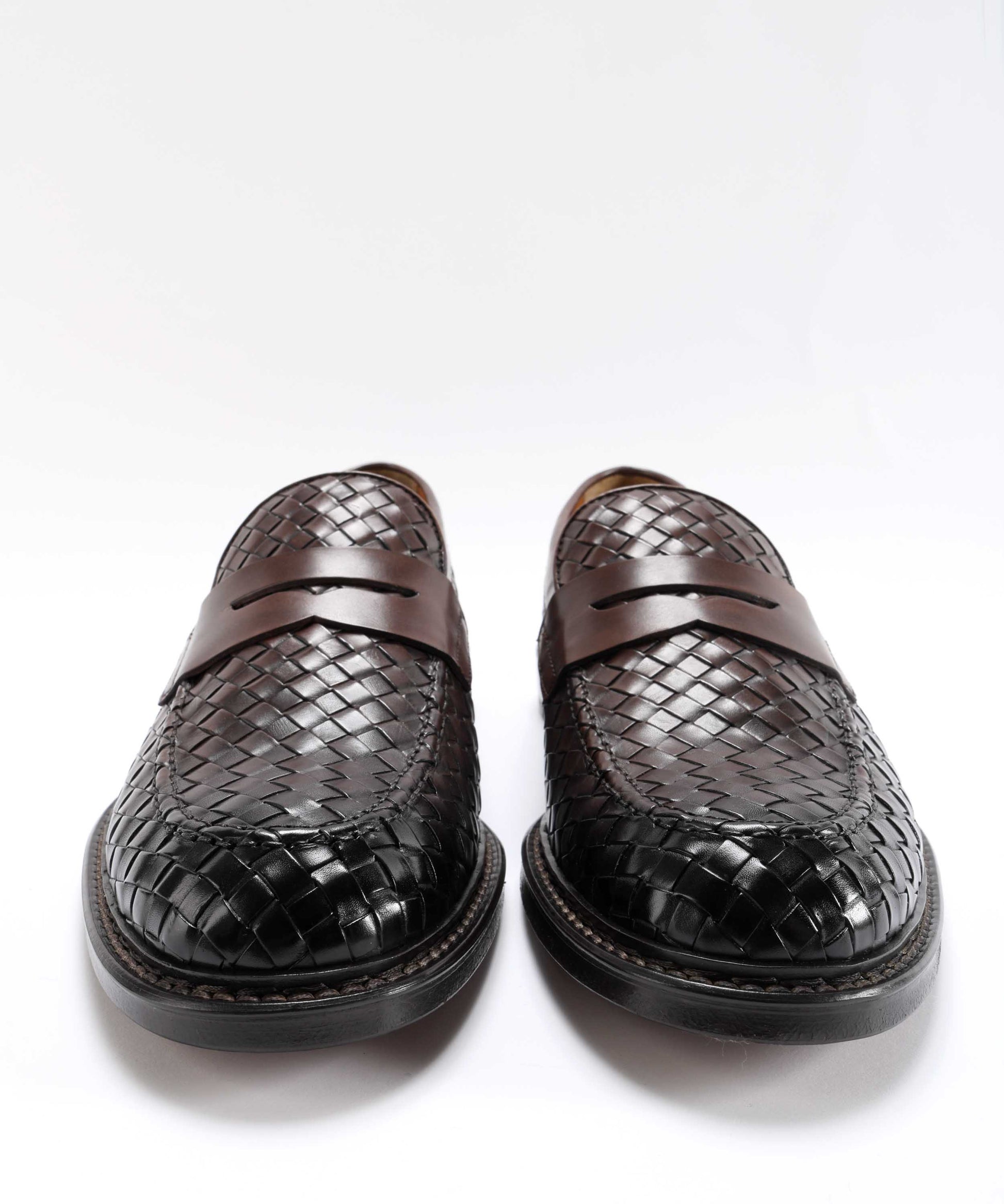 Loafers DOUCAL'S Woven leather moccasin Testa di moro | DOUCAL'S