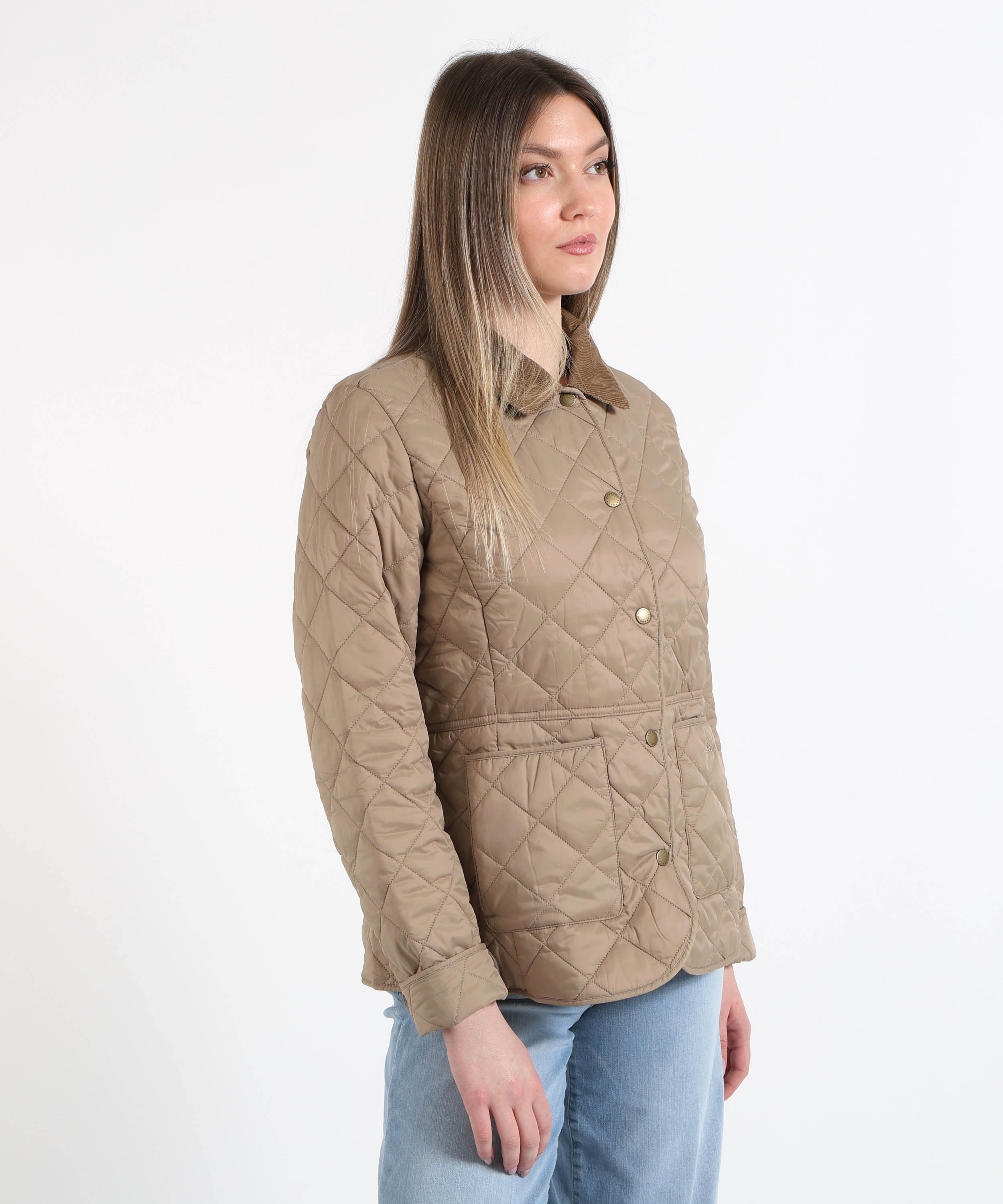 Quilted Outerwear BARBOUR Deveron Quilted Jacket Beige | BARBOUR