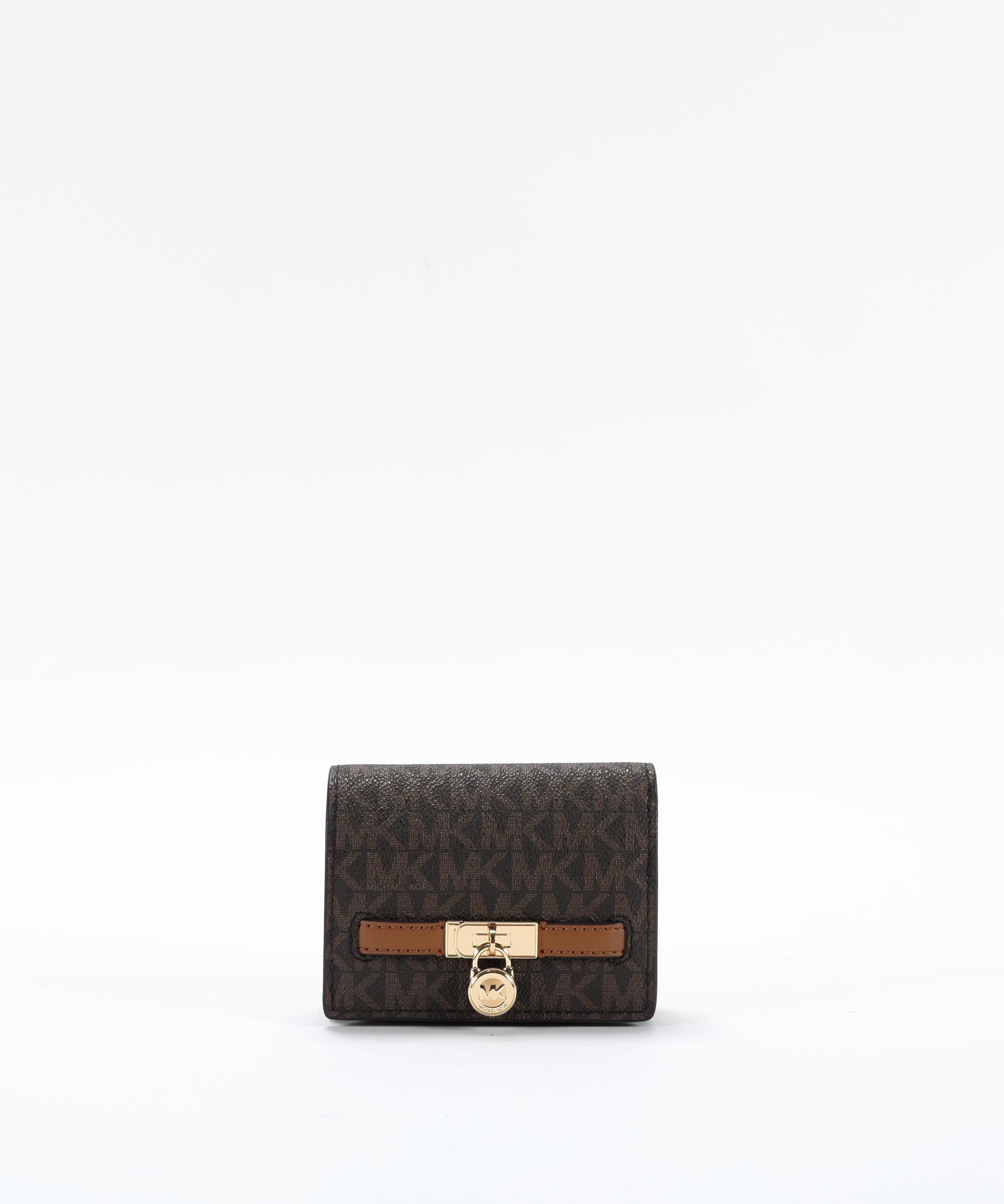 Portafogli MICHAEL KORS Portafoglio Hamilton Moderne piccolo con stampa logo Marrone | MICHAEL KORS
