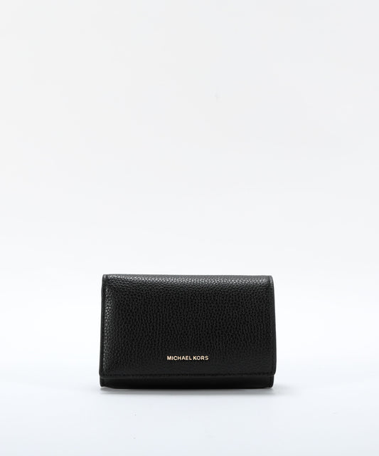 Portafogli MICHAEL KORS Portafoglio Jet Set grande in pelle martellata Nero | MICHAEL KORS