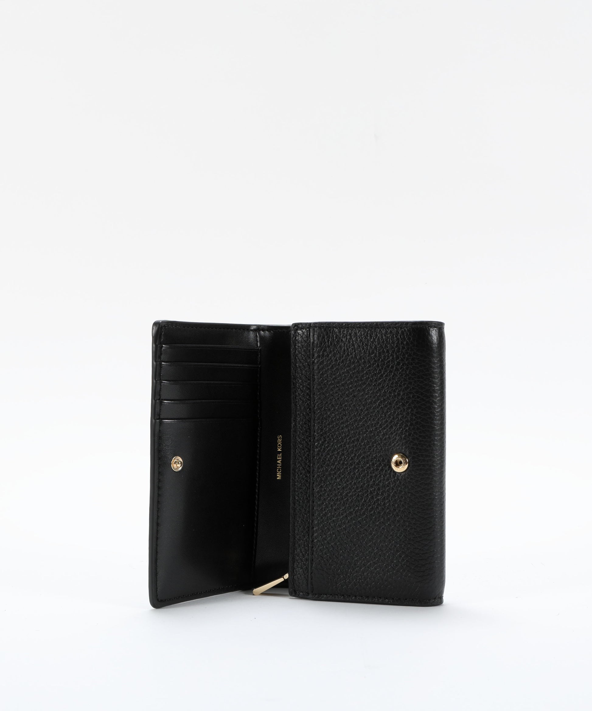 Portafogli MICHAEL KORS Portafoglio Jet Set grande in pelle martellata Nero | MICHAEL KORS