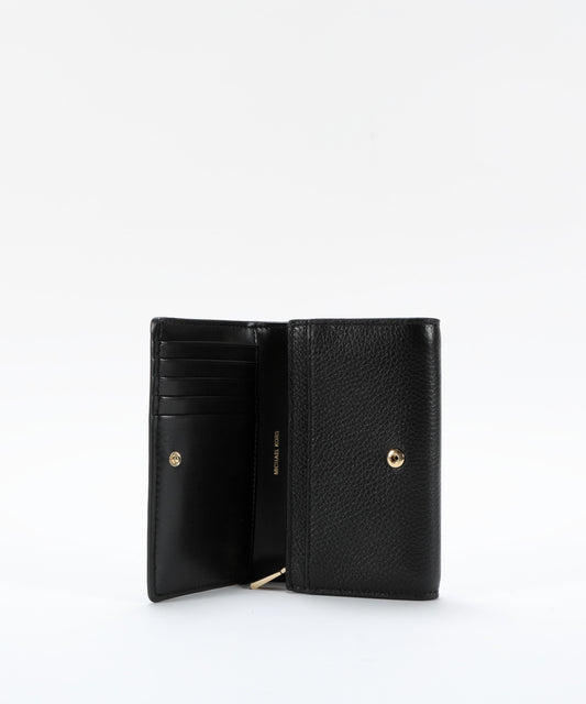 Portafogli MICHAEL KORS Portafoglio Jet Set grande in pelle martellata Nero | MICHAEL KORS