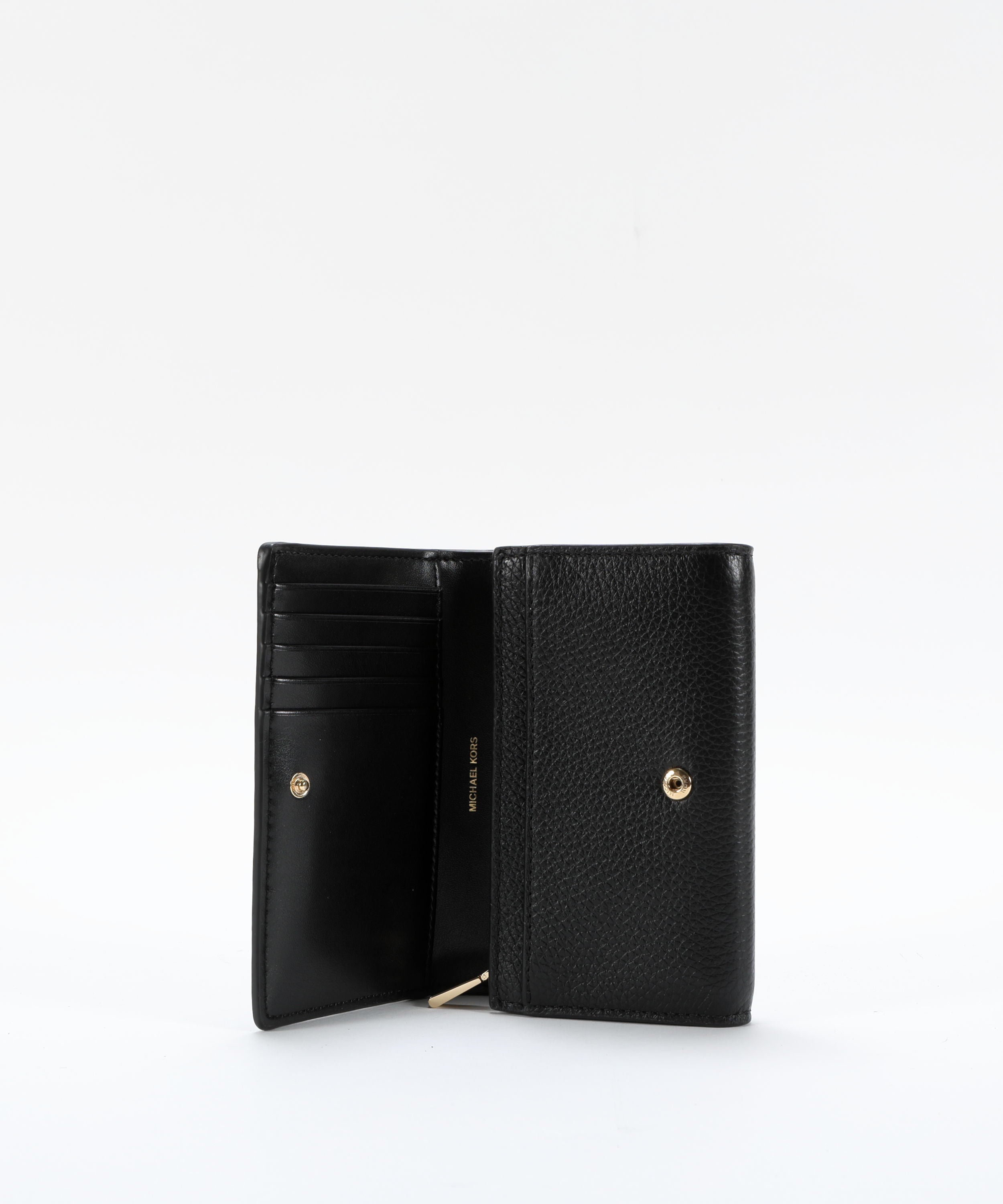Portafogli MICHAEL KORS Portafoglio Jet Set grande in pelle martellata Nero | MICHAEL KORS