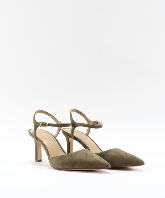 Chanel MICHAEL KORS Décolleté Amara slingback in pelle scamosciata Verde | MICHAEL KORS