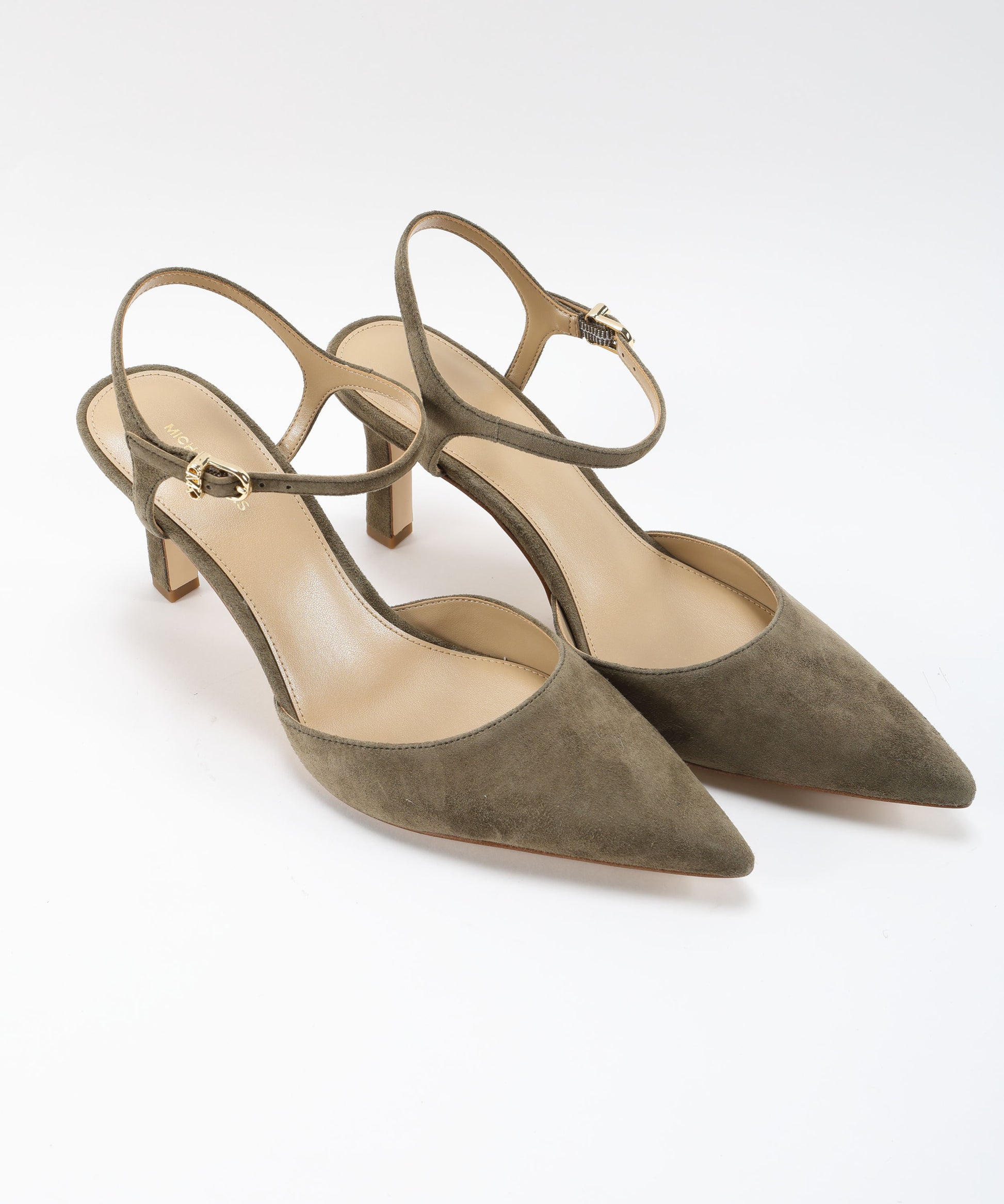 Chanel MICHAEL KORS Décolleté Amara slingback in pelle scamosciata Verde | MICHAEL KORS
