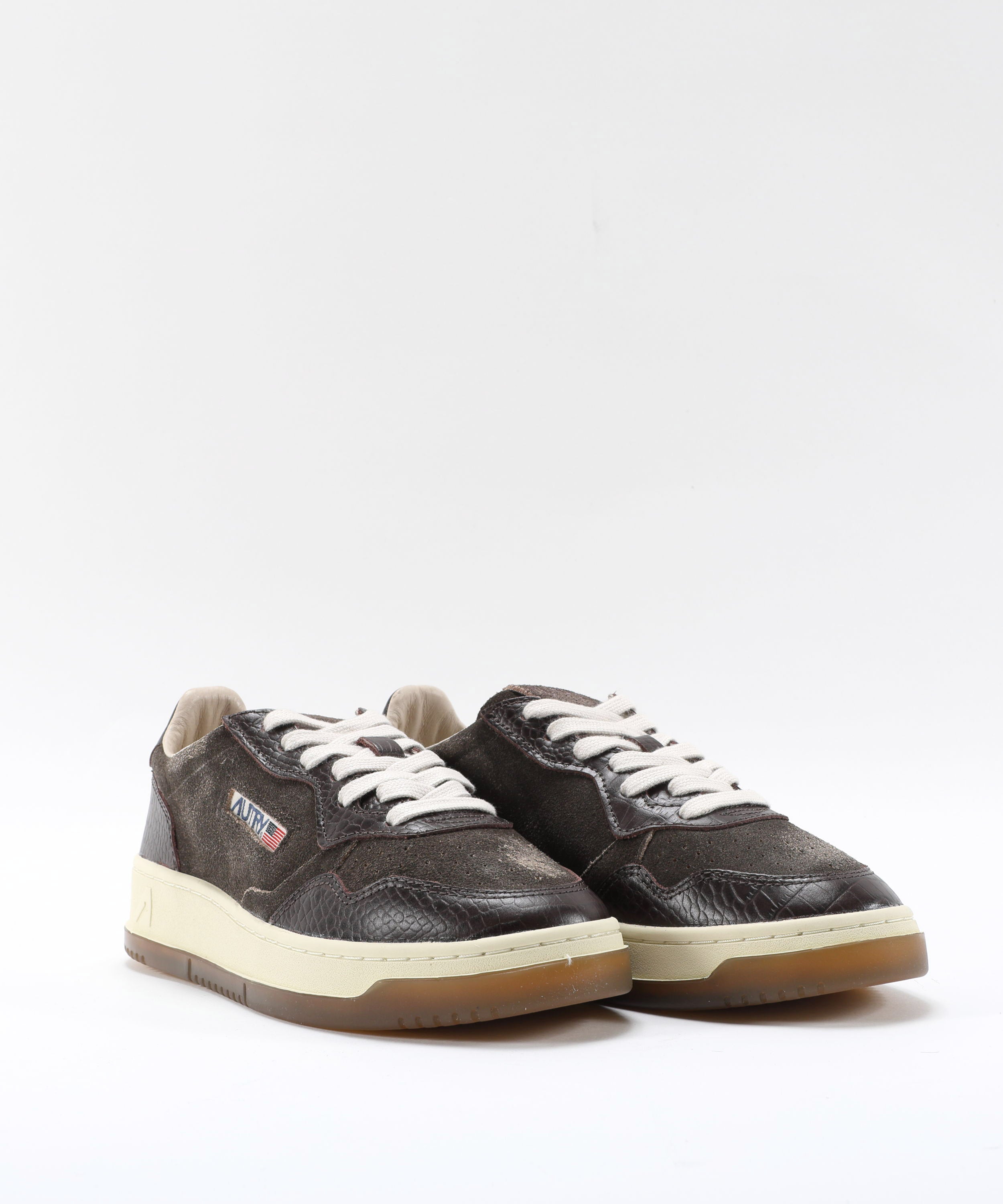 Sneakers AUTRY SNEAKERS MEDALIST LOW IN SUEDE E PELLE MUSTANG E MARRONE Marrone | AUTRY