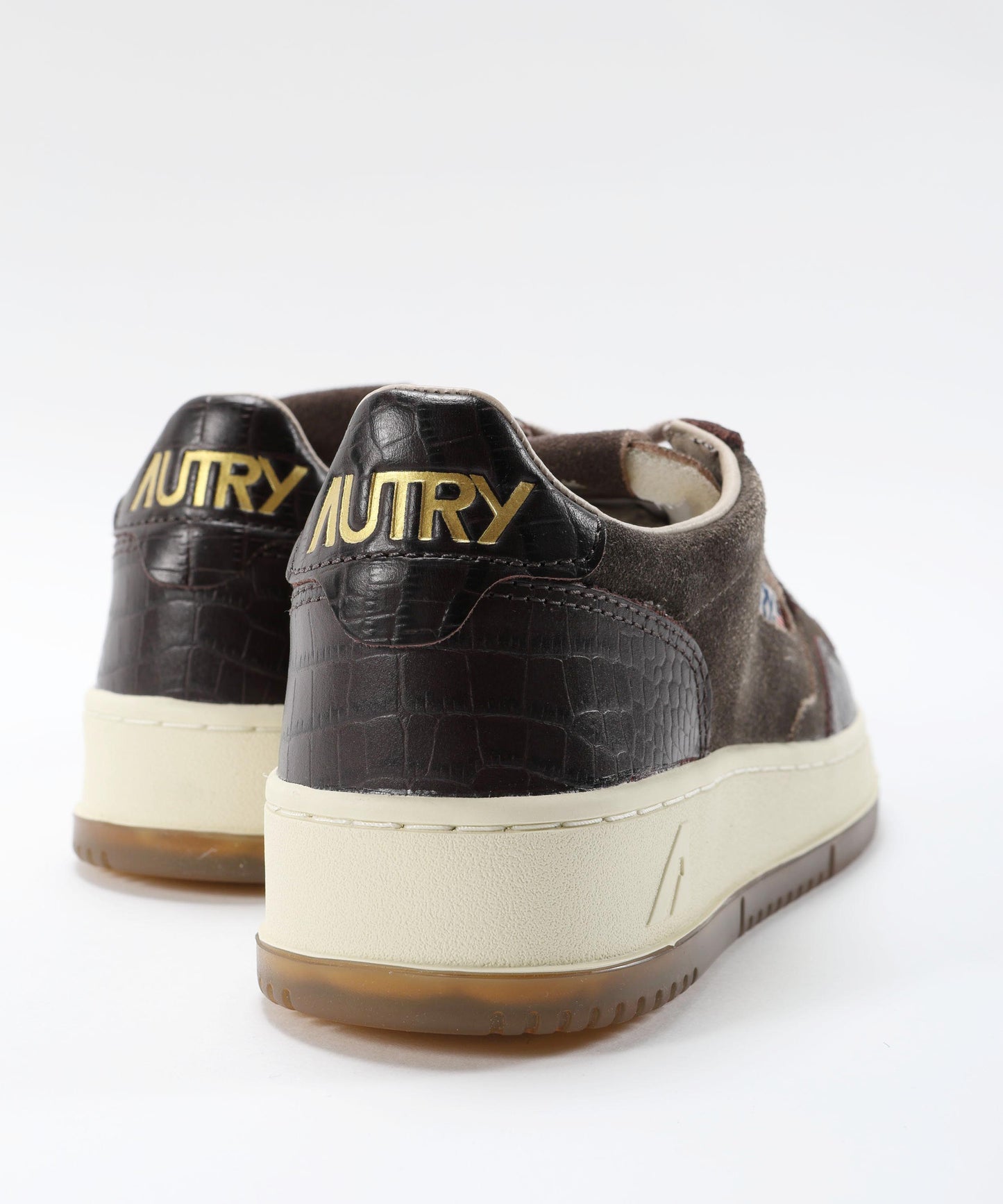 AUTRY SNEAKERS MEDALIST LOW IN SUEDE E PELLE MUSTANG E MARRONE